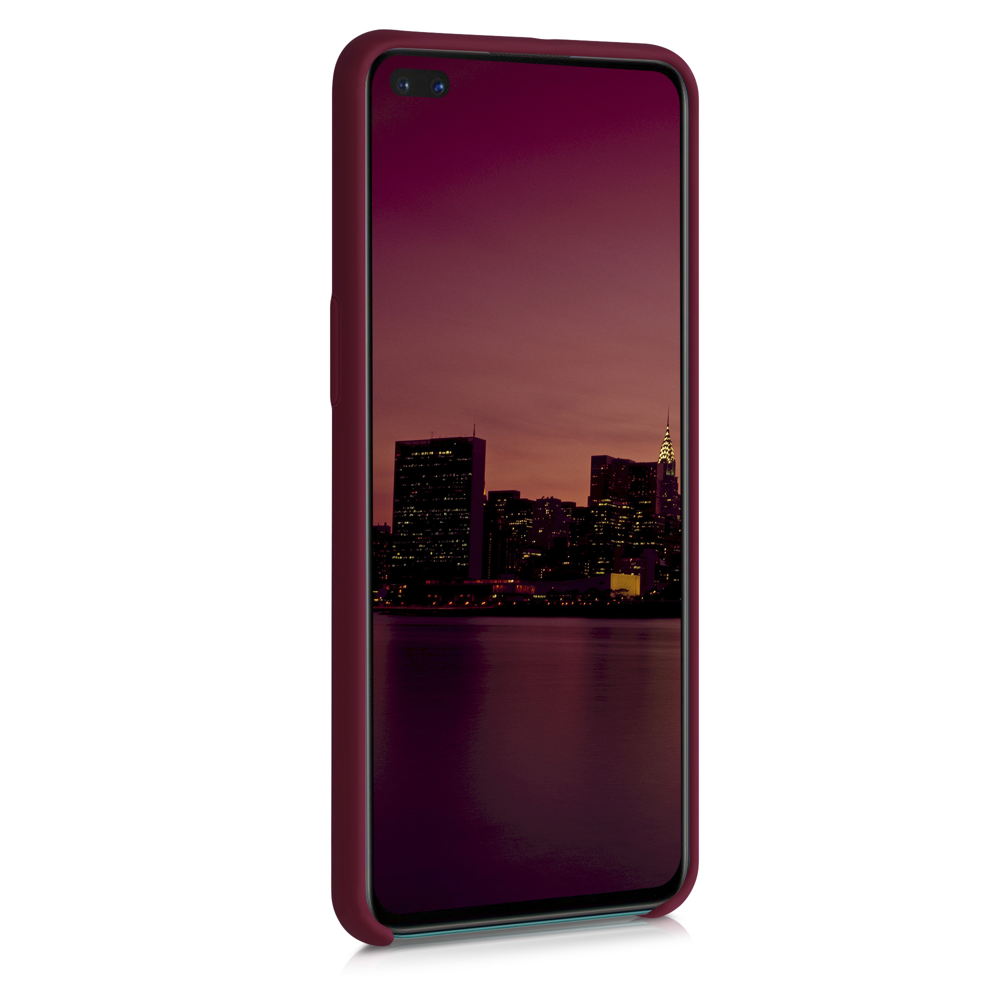 Kwmobile Silikonový kryt OnePlus Nord rebarborově červená