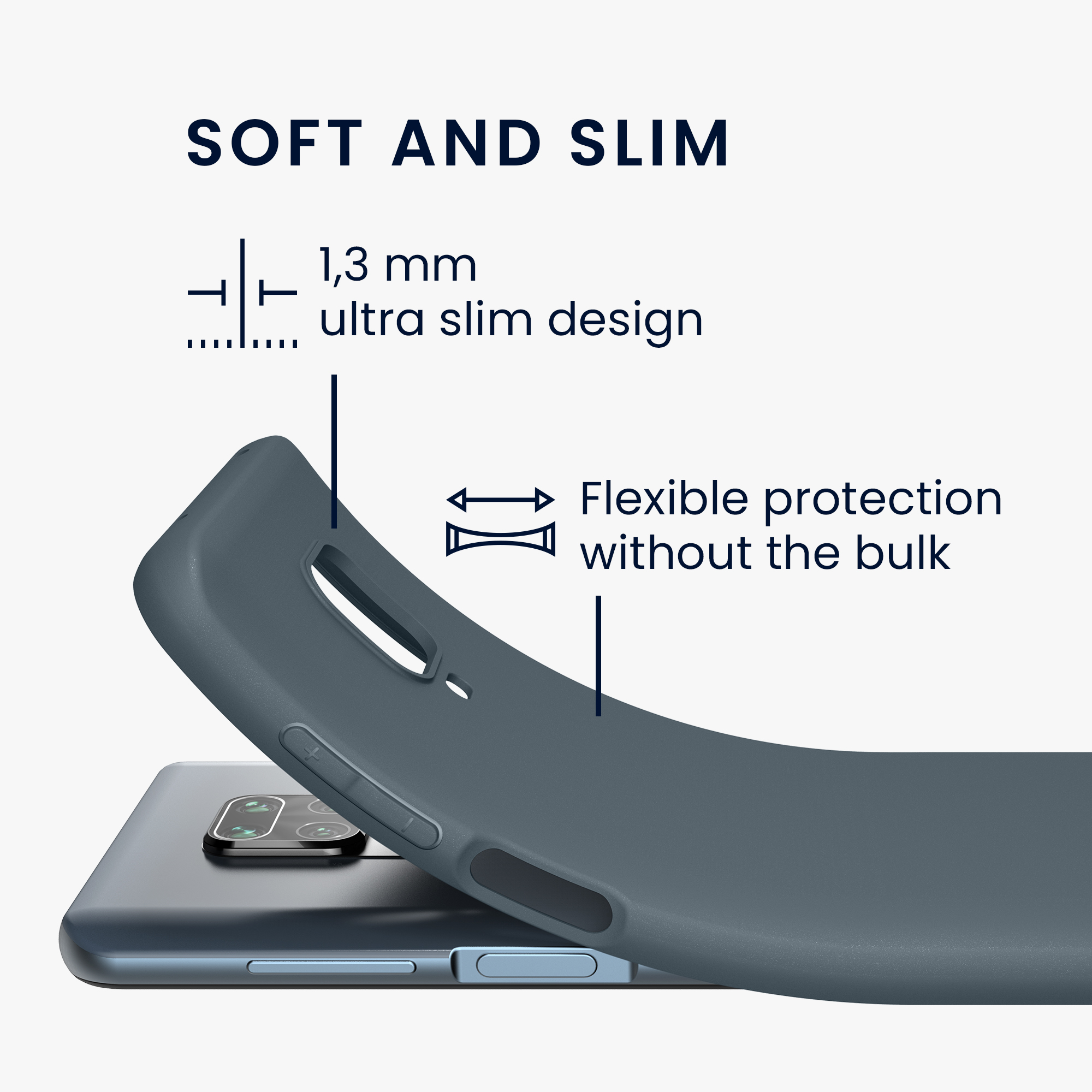 TPU kryt kwmobile pro Xiaomi Redmi Note 9S / 9 Pro / 9 Pro Max - tmavě šedá