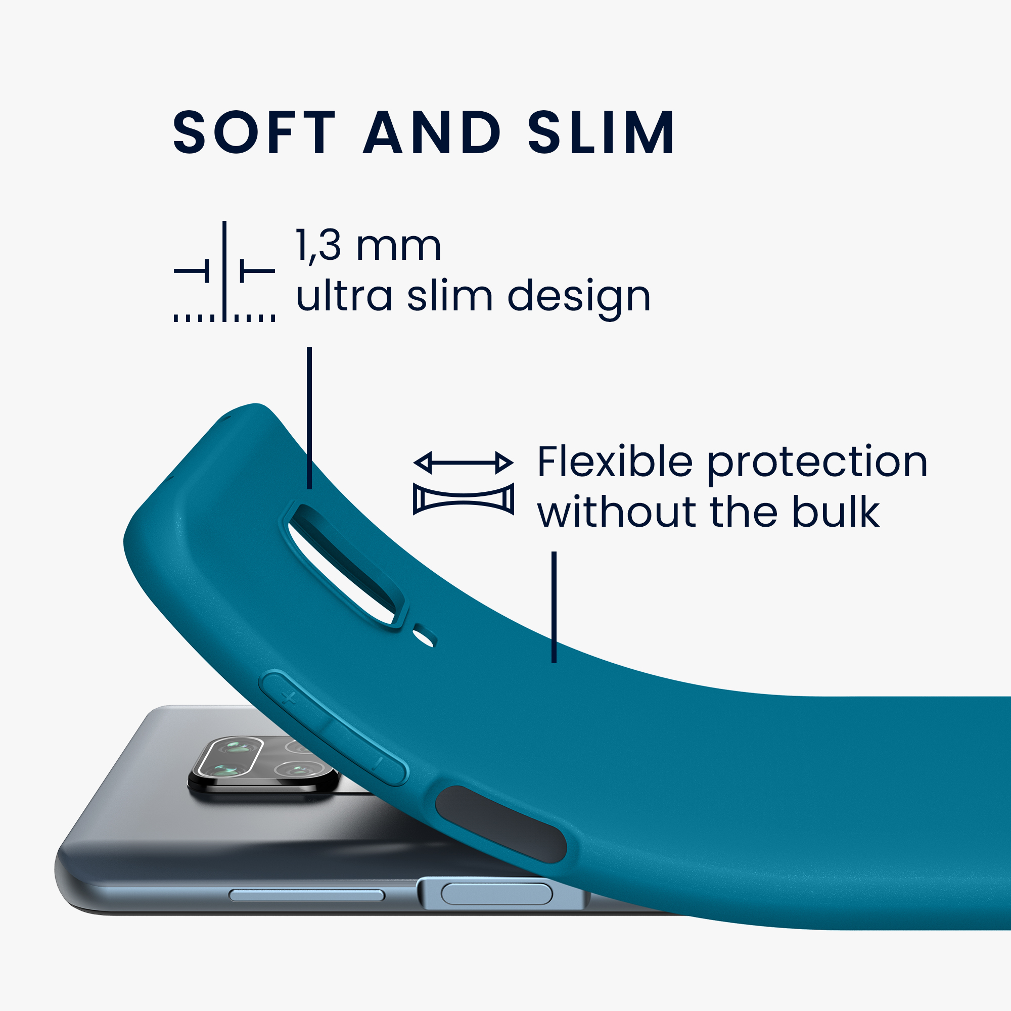Pouzdro pro Xiaomi Redmi Note 9S / 9 Pro / 9 Pro Max kwmobile TPU - karibská modrá