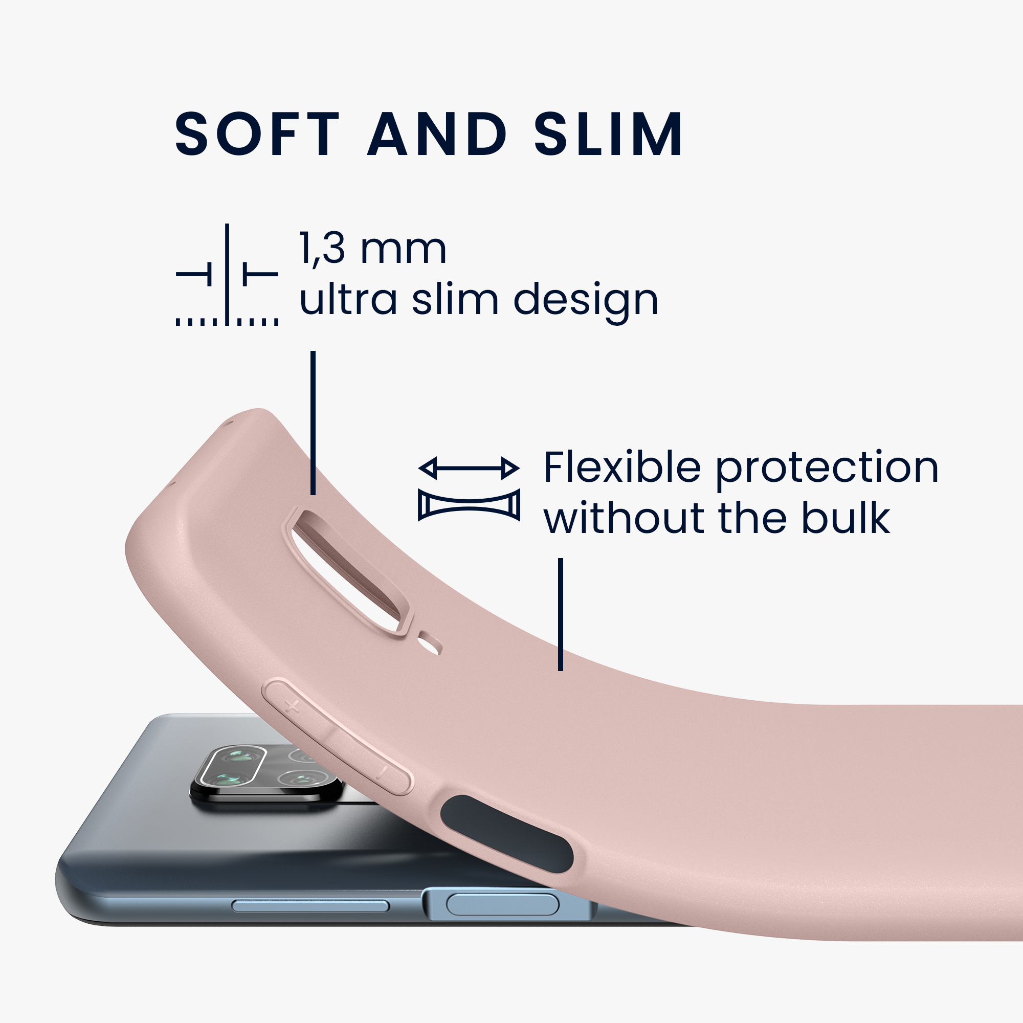TPU kryt kwmobile pro Xiaomi Redmi Note 9S / 9 Pro / 9 Pro Max - kokosová