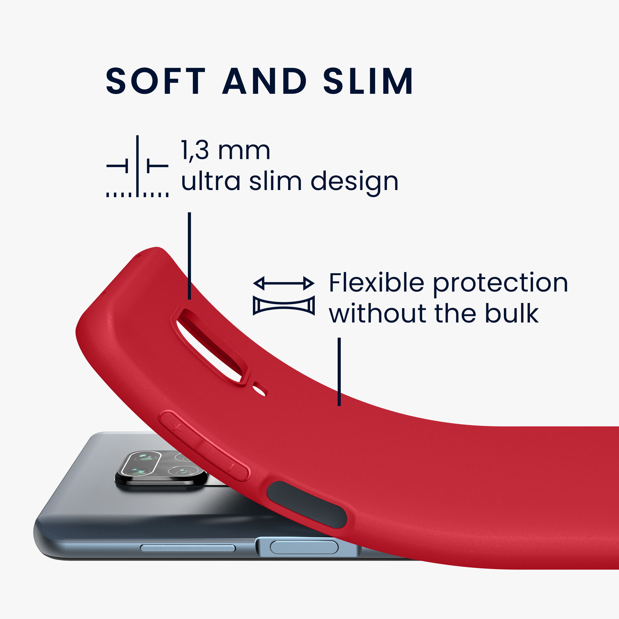 TPU kryt kwmobile pro Xiaomi Redmi Note 9S / 9 Pro / 9 Pro Max - třešňová