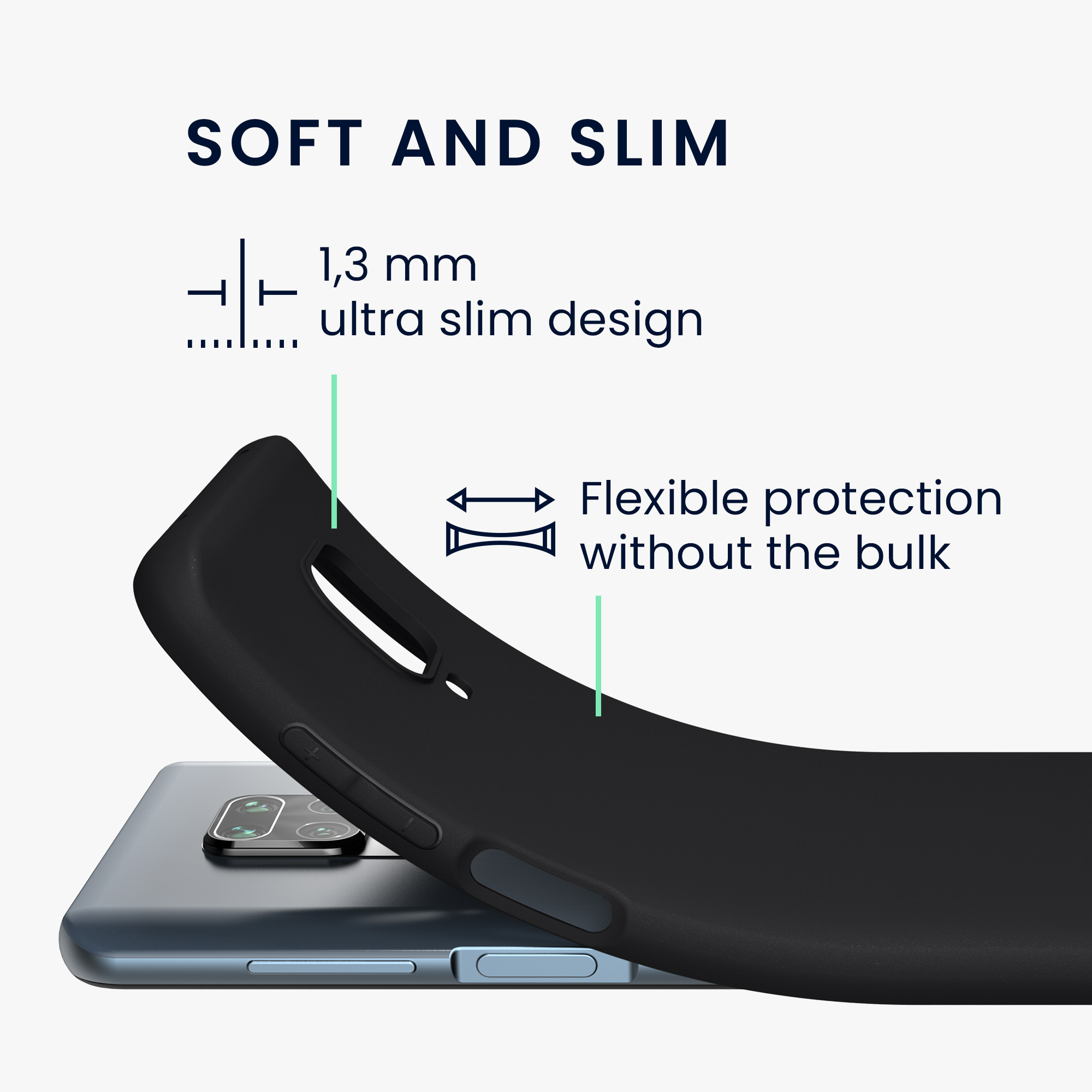 Pouzdro pro Xiaomi Redmi Note 9S / 9 Pro / 9 Pro Max kwmobile TPU - matná černá