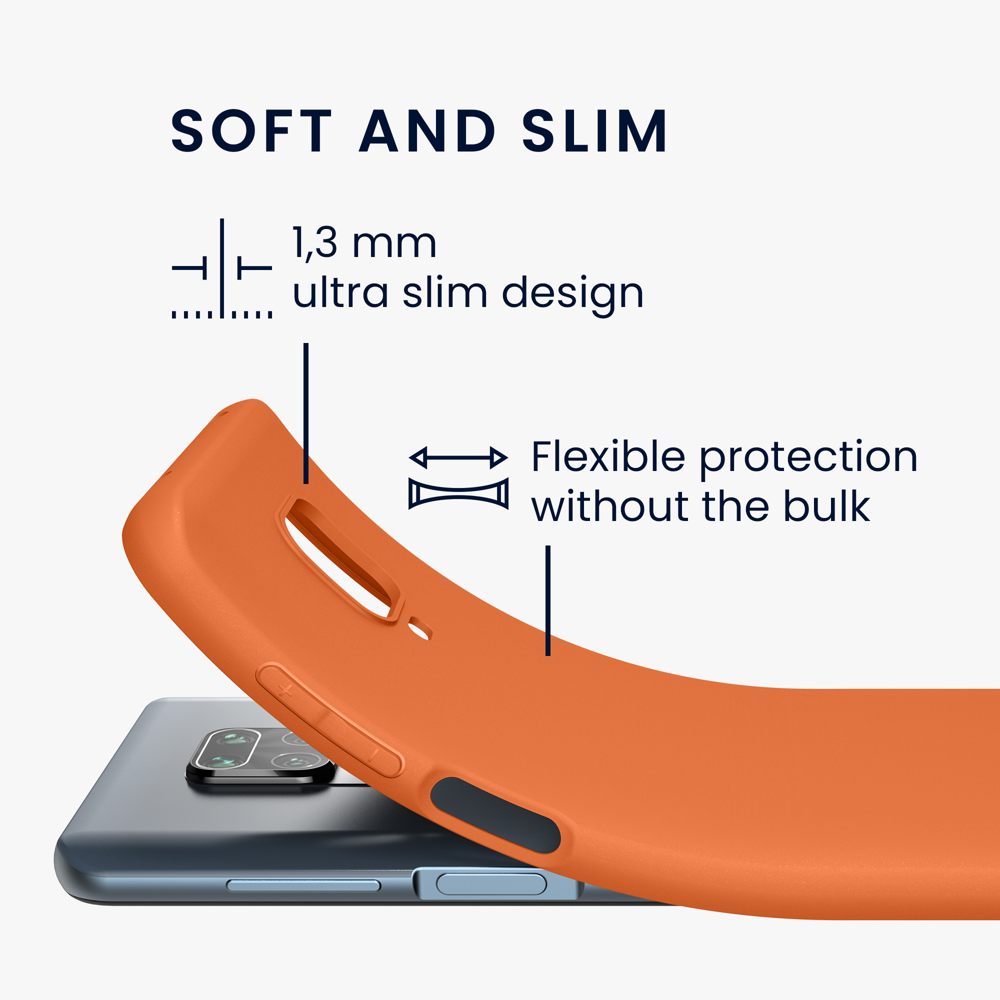 TPU kryt kwmobile pro Xiaomi Redmi Note 9S / 9 Pro / 9 Pro Max - teplá meruňková