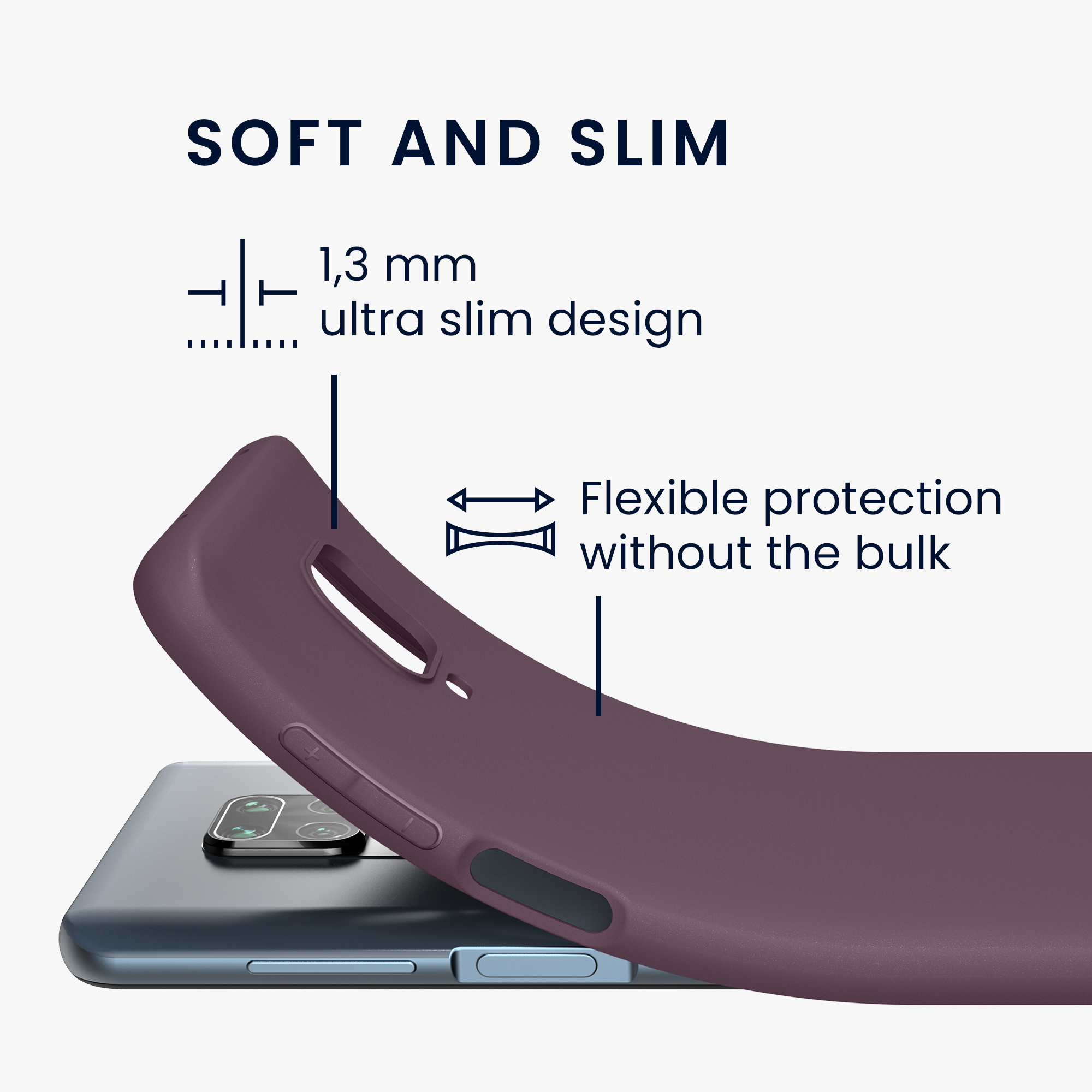 TPU kryt kwmobile pro Xiaomi Redmi Note 9S / 9 Pro / 9 Pro Max - světle fialová