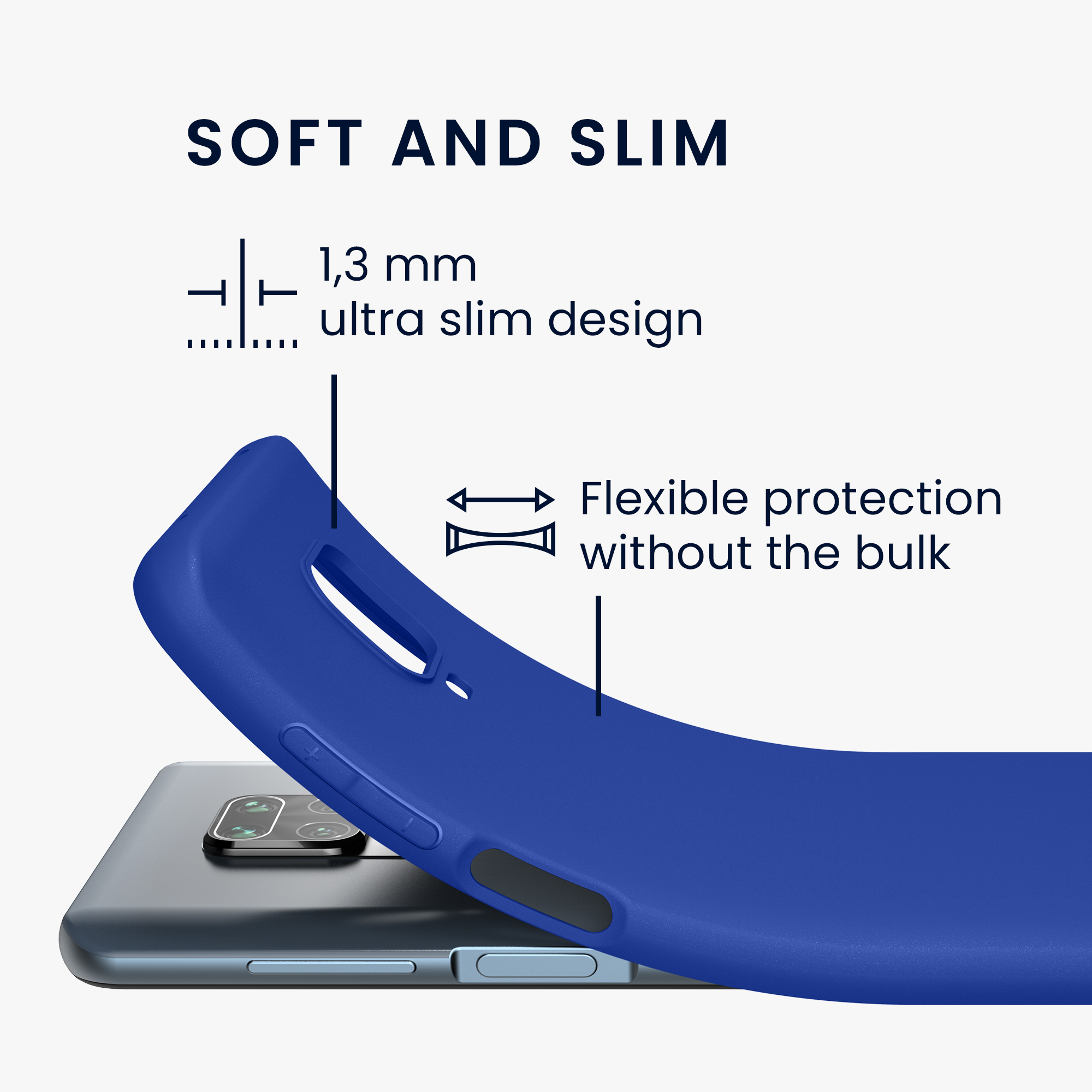 TPU kryt pro Xiaomi Redmi Note 9S / 9 Pro / 9 Pro Max, nárazuvzdorný, pro bezdrátové nabíjení kwmobile ‑ baltská modrá