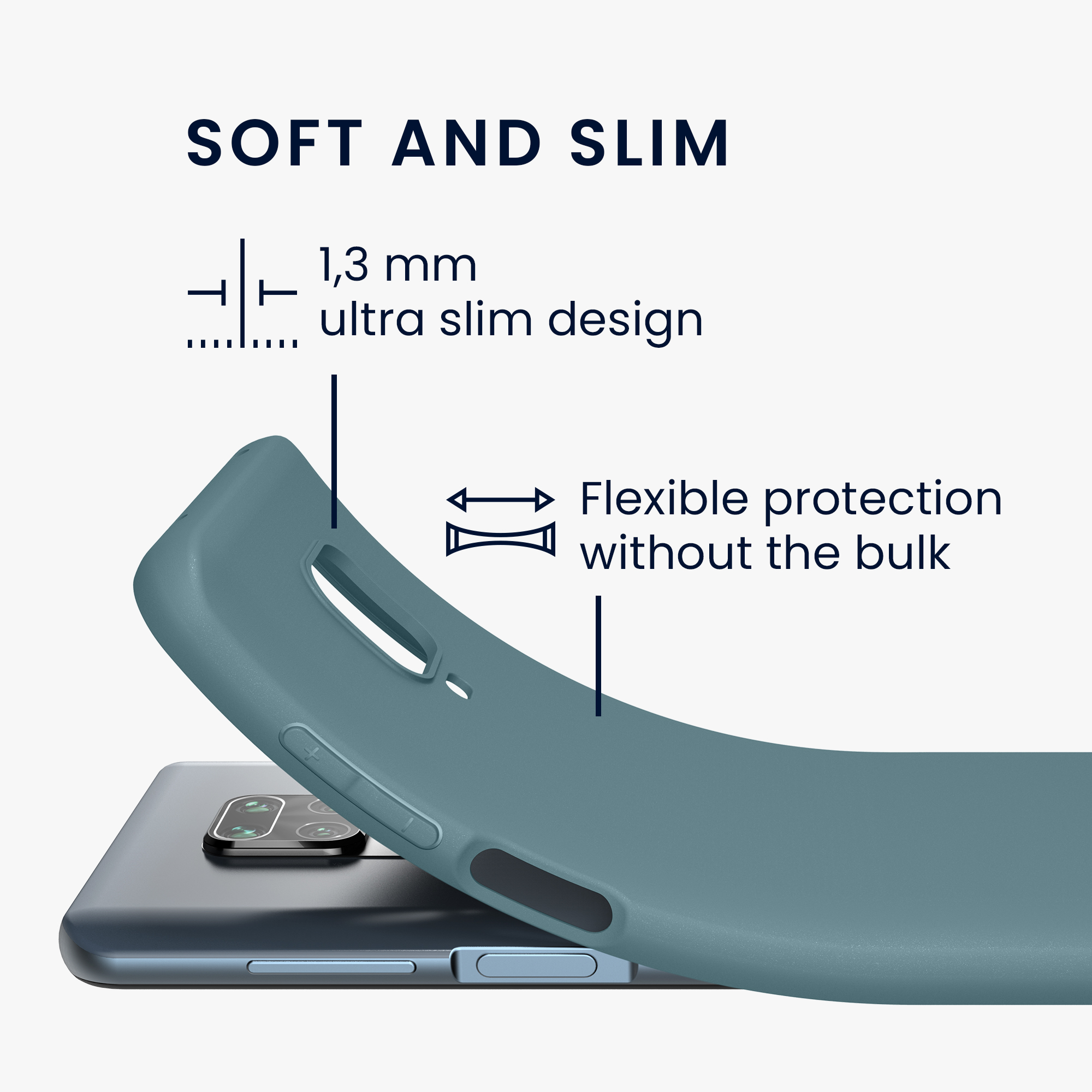 TPU kryt kwmobile pro Xiaomi Redmi Note 9S / 9 Pro / 9 Pro Max - šedobéžová