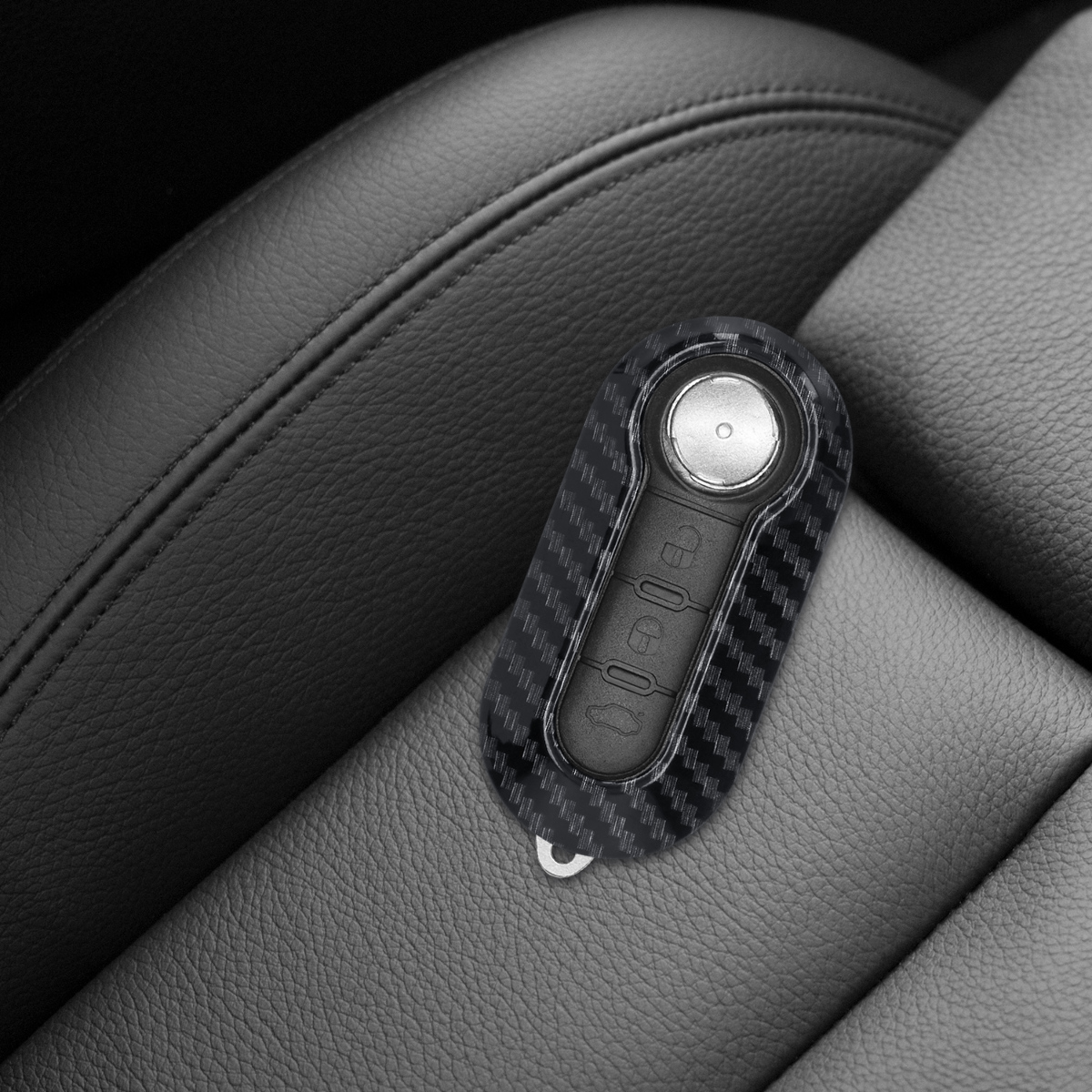 Pevné pouzdro na klíč od auta Fiat / Lancia, 3 tlačítka Flip Key černé