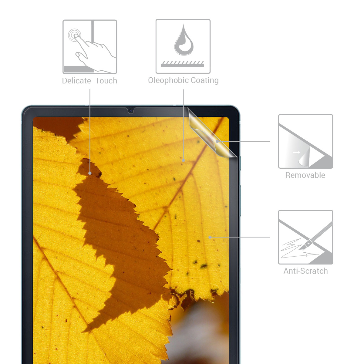 2x Matná ochranná fólie na tablet Galaxy Tab S6 Lite (2024/2022/2020) kwmobile matná