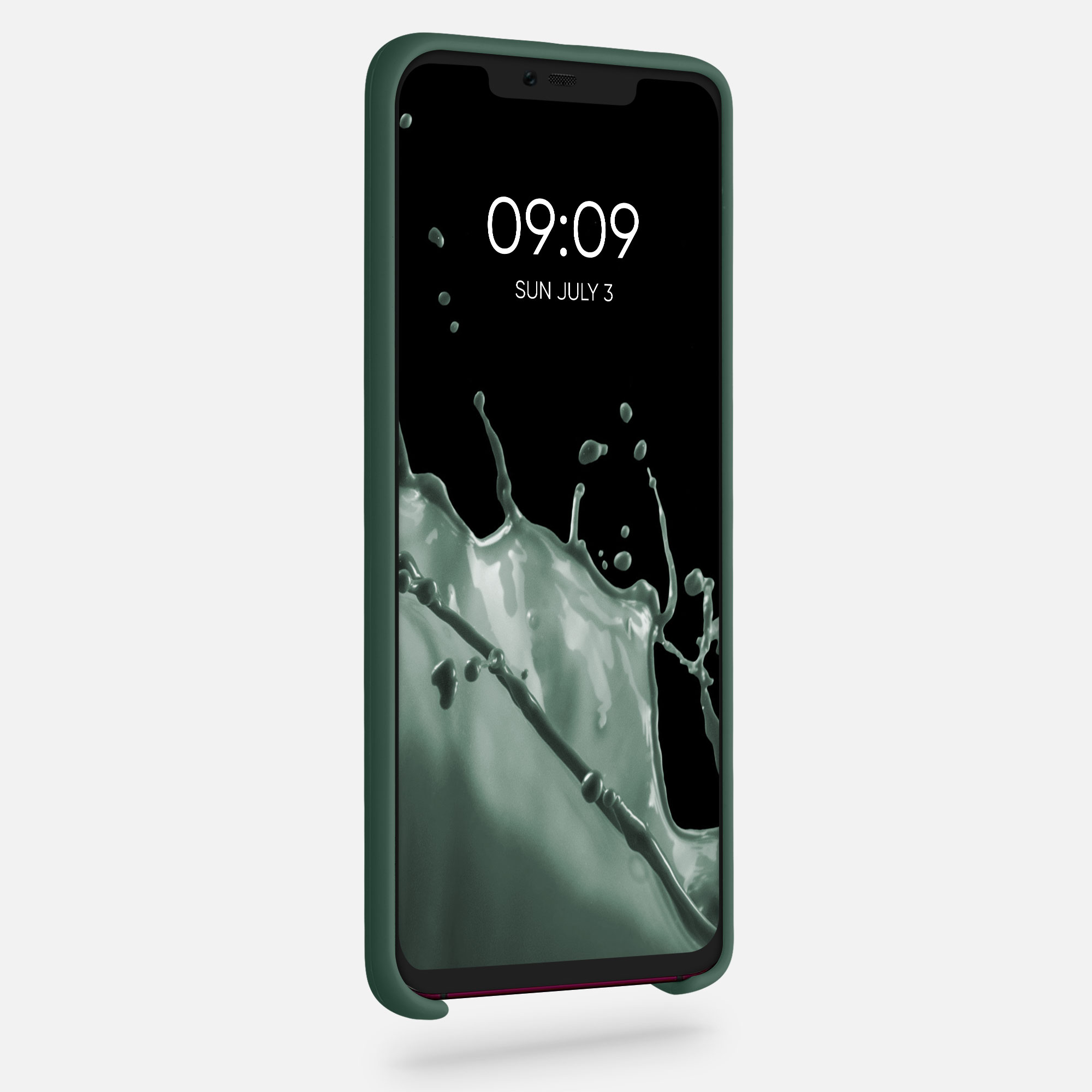 Silikonový kryt pro Huawei Mate 20 Pro, nárazuvzdorný, pro bezdrátové nabíjení kwmobile ‑ lesní zelená