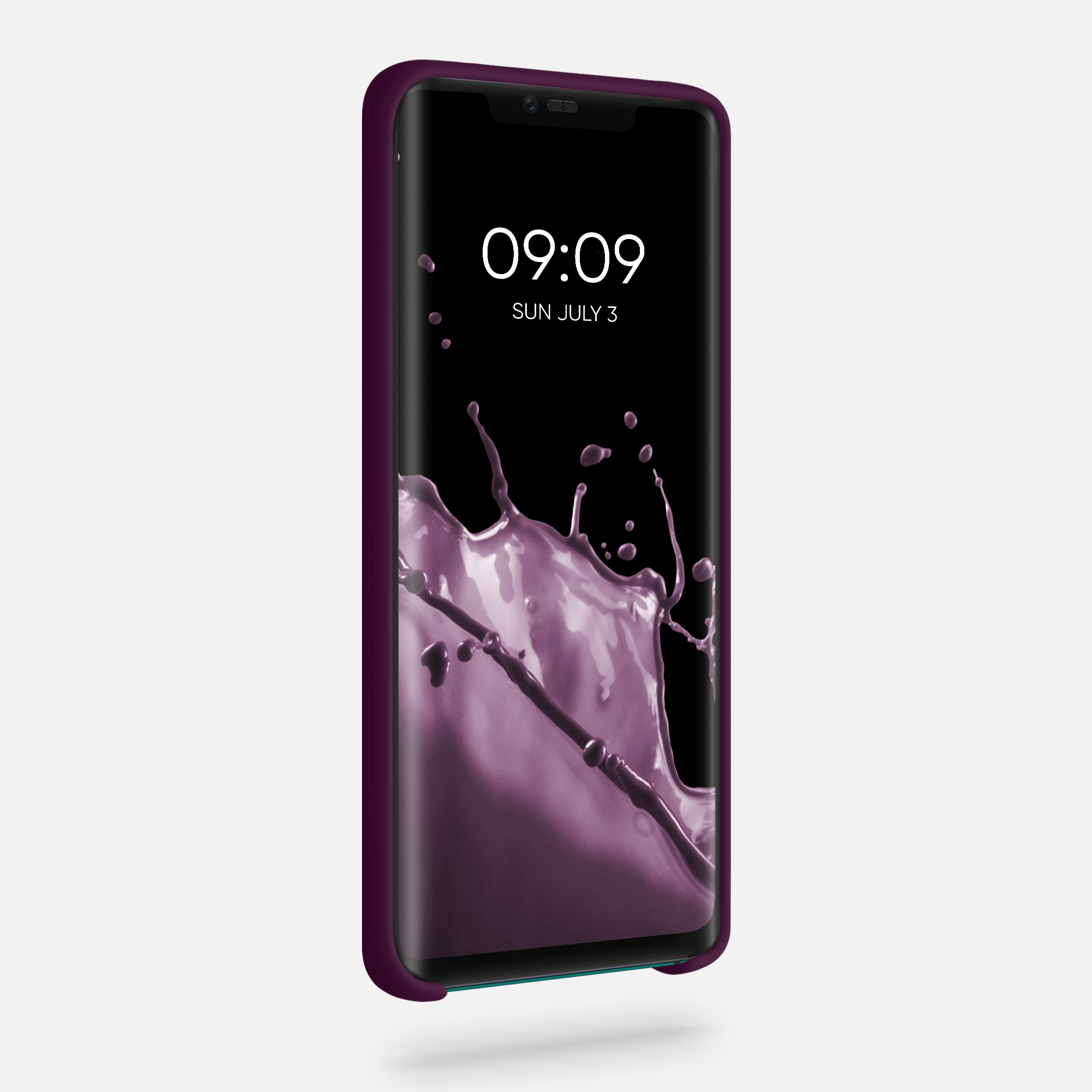 Silikonový kryt pro Huawei Mate 20 Pro, nárazuvzdorný, pro bezdrátové nabíjení kwmobile ‑ vínově fialová