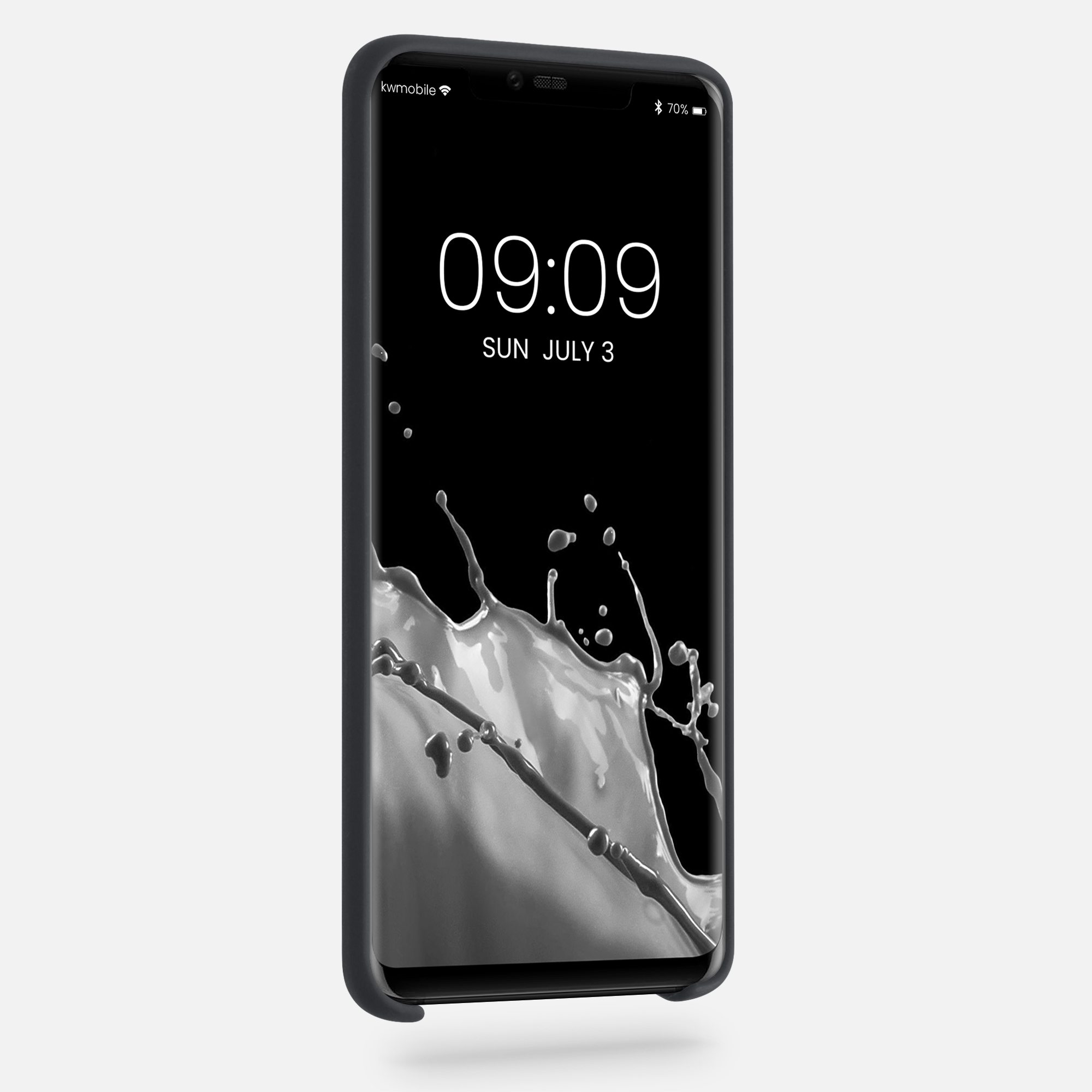 Silikonový kryt pro Huawei Mate 20 Pro, nárazuvzdorný, pro bezdrátové nabíjení kwmobile ‑ matná černá
