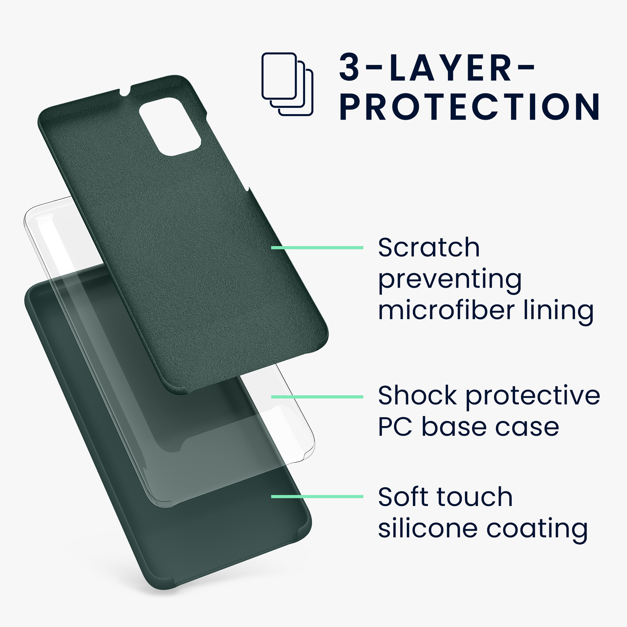Kryt na mobil Samsung Galaxy A41 kwmobile TPU Modro-zelená