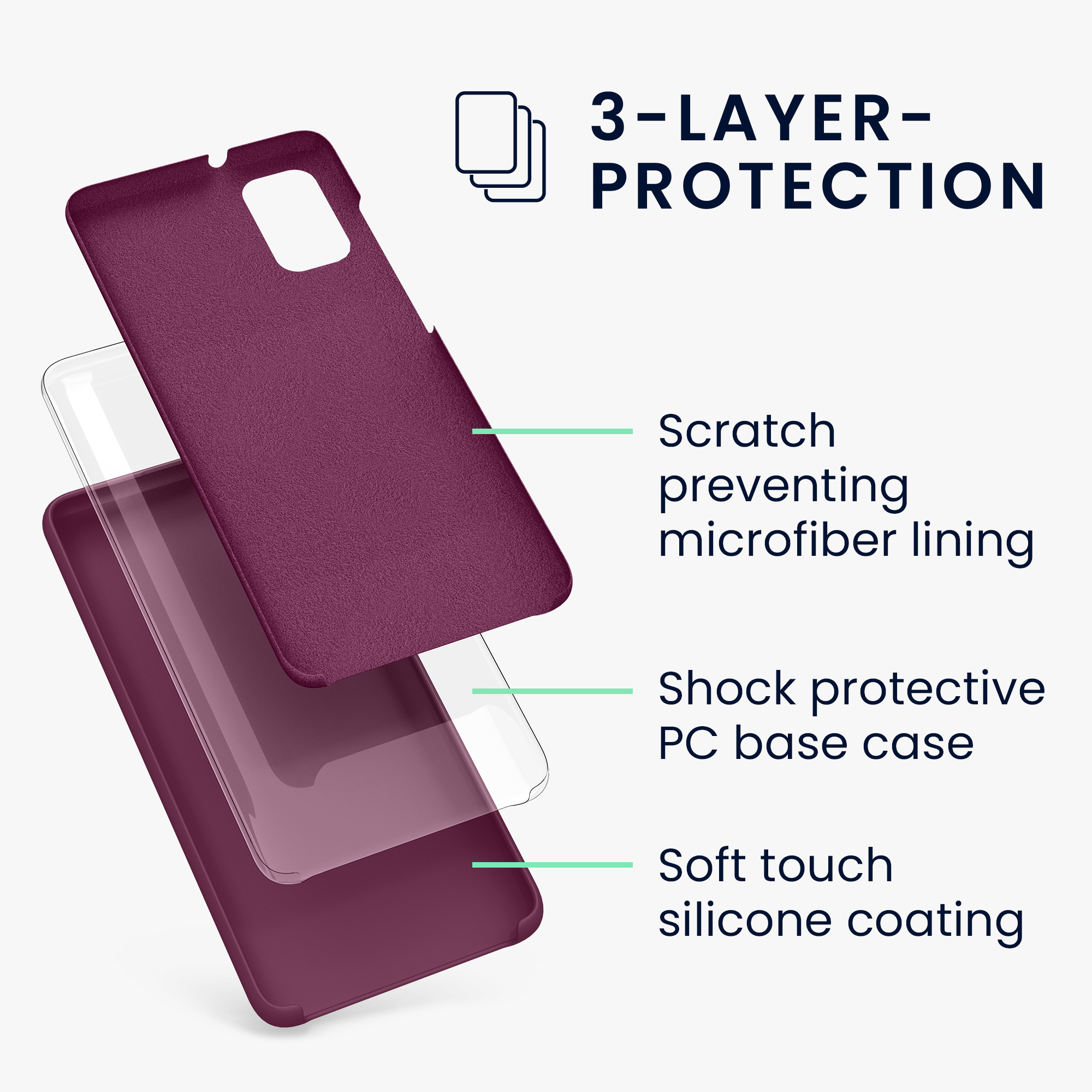 Kryt na mobil Samsung Galaxy A41 kwmobile TPU Bordeaux fialová