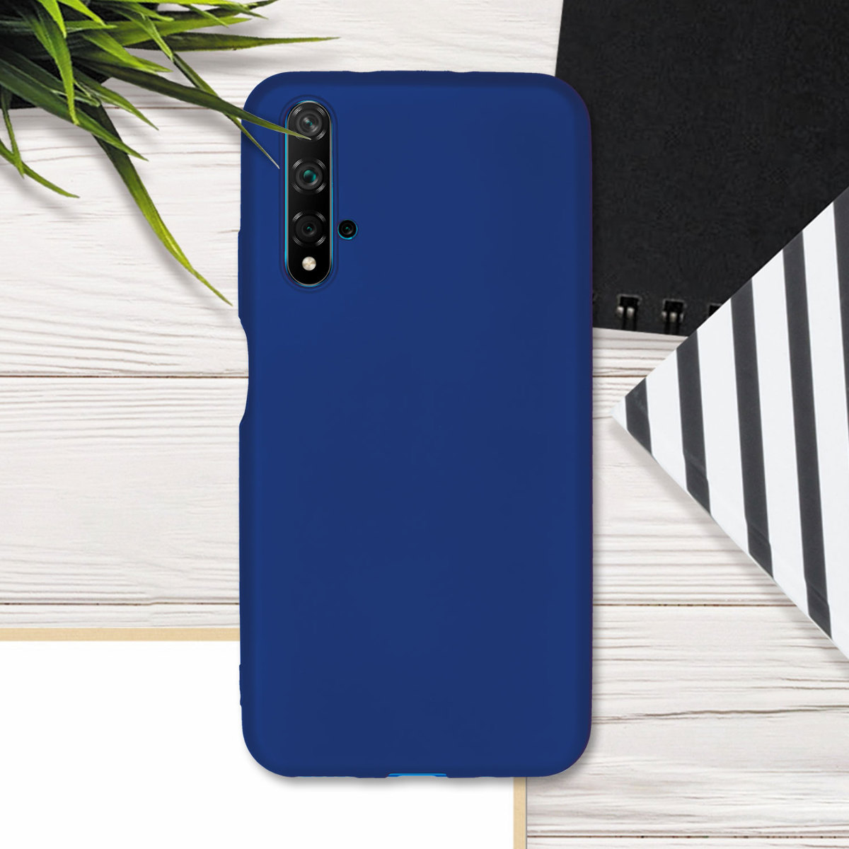 Kryt kwmobile pro Huawei Nova 5T, metalicky modrá