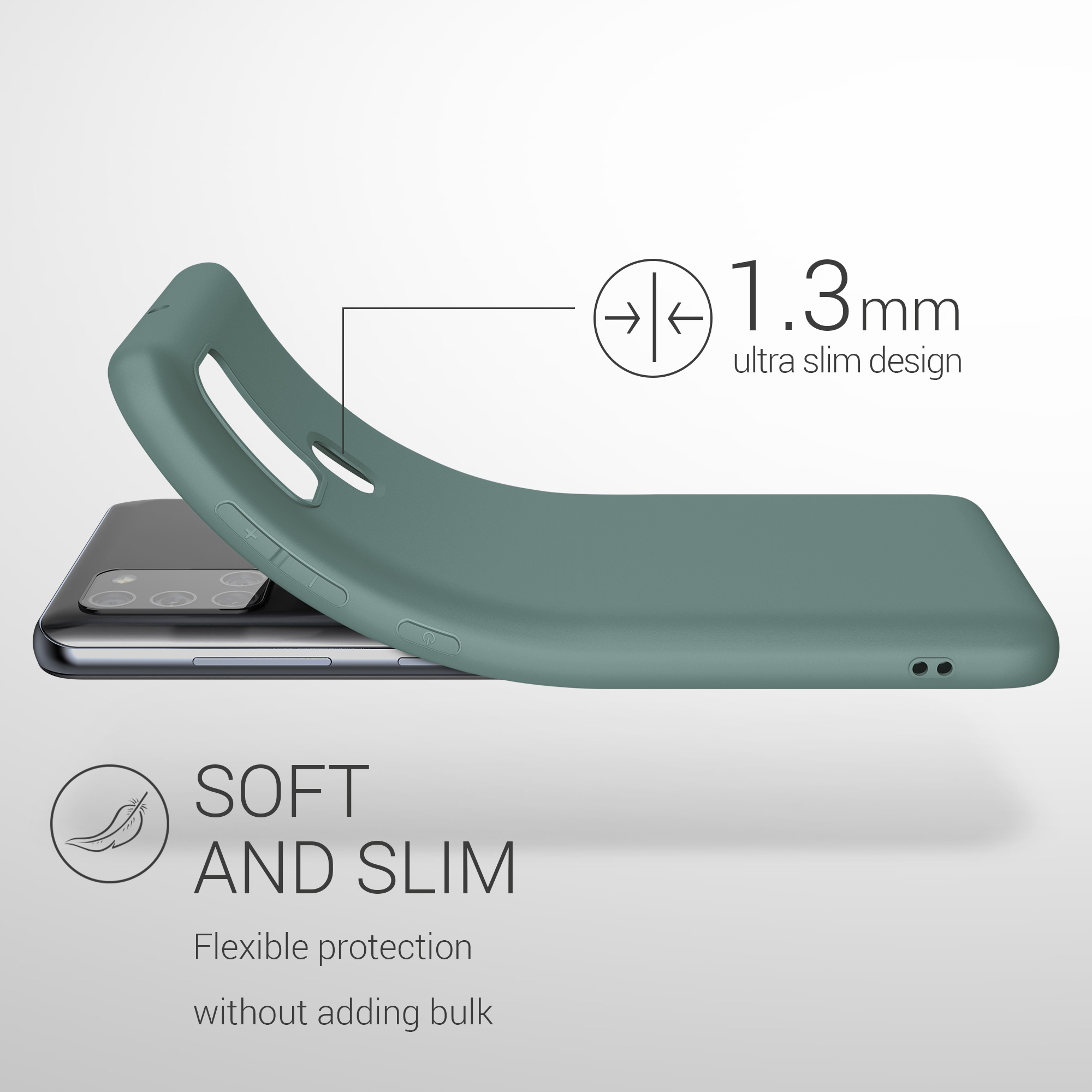 Kryt na mobil Samsung Galaxy A21s kwmobile TPU Modro-zelená