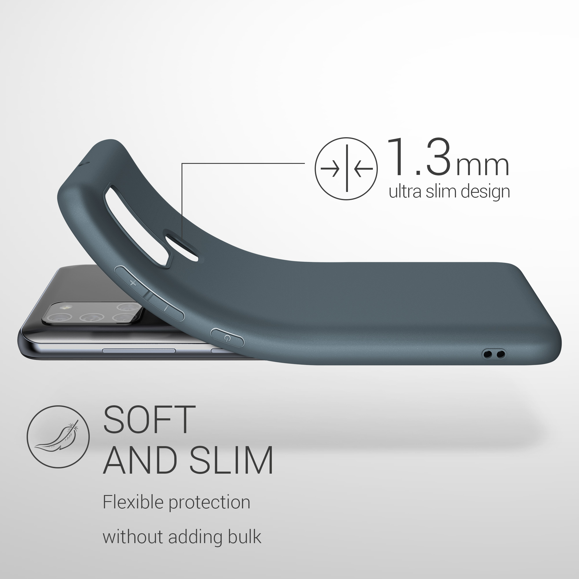 Kryt na mobil Samsung Galaxy A21s kwmobile TPU Tmavě břidlicová