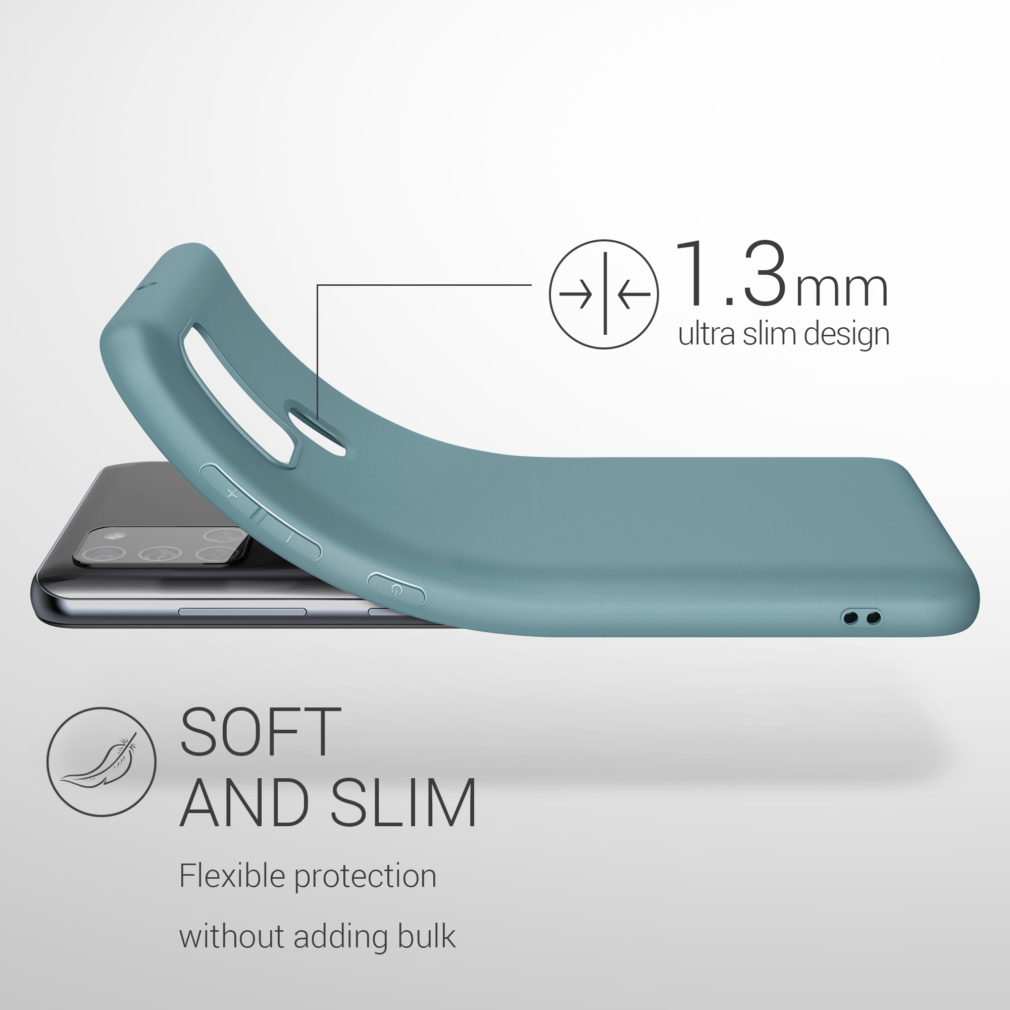 Kryt na mobil Samsung Galaxy A21s kwmobile TPU Arktická noc