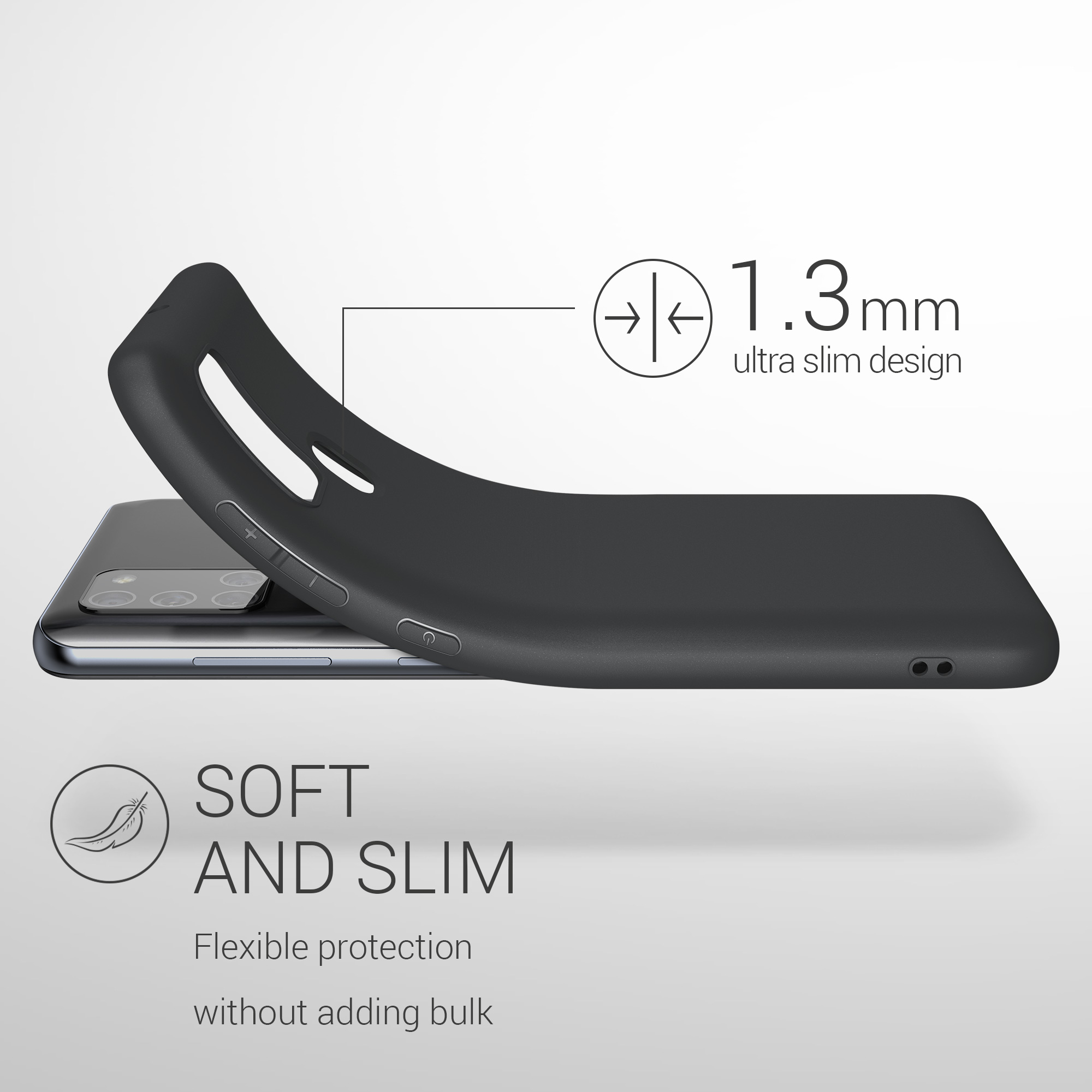 Kryt na mobil Samsung Galaxy A21s kwmobile TPU matně černý