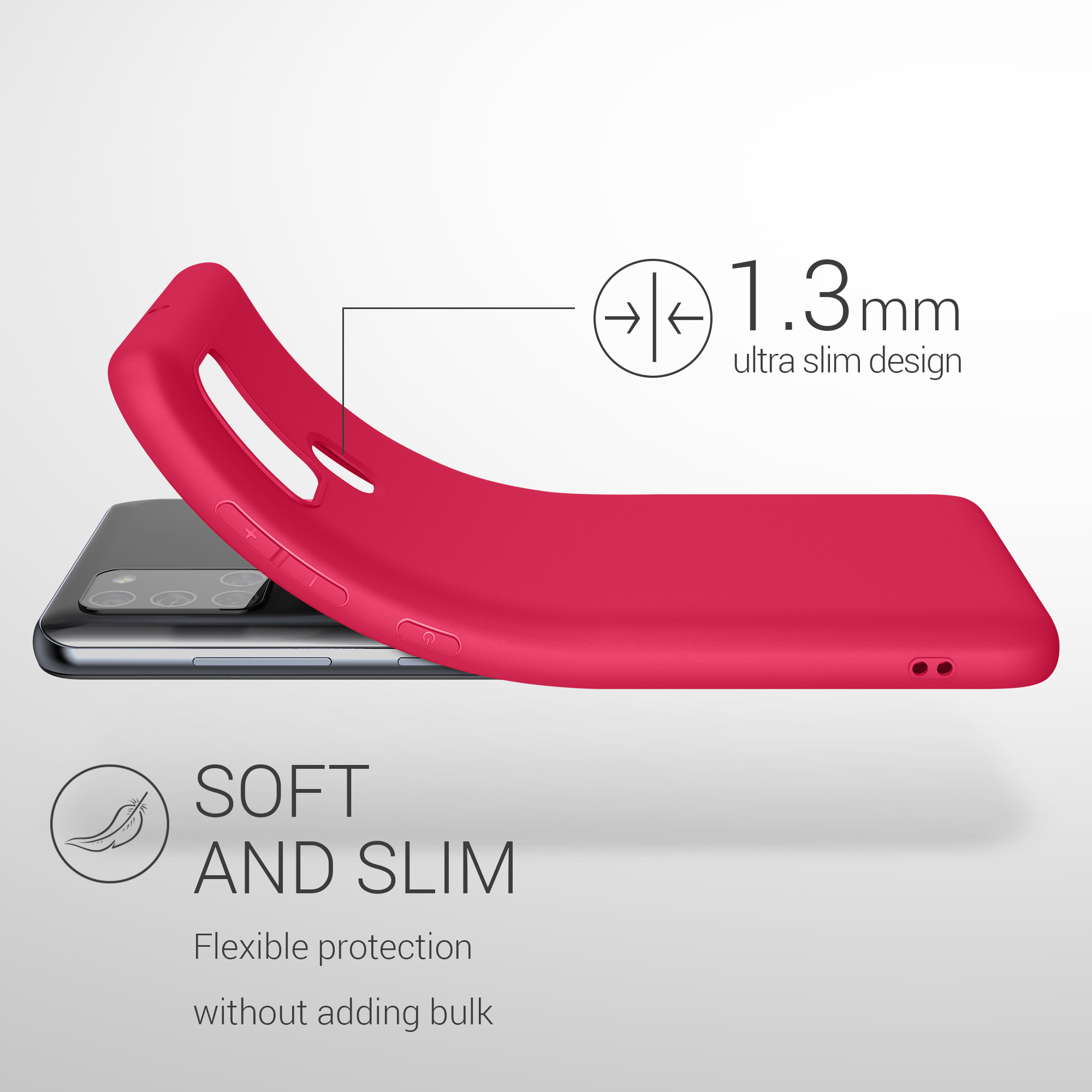 Kryt na mobil Samsung Galaxy A21s kwmobile TPU Neonová růžová