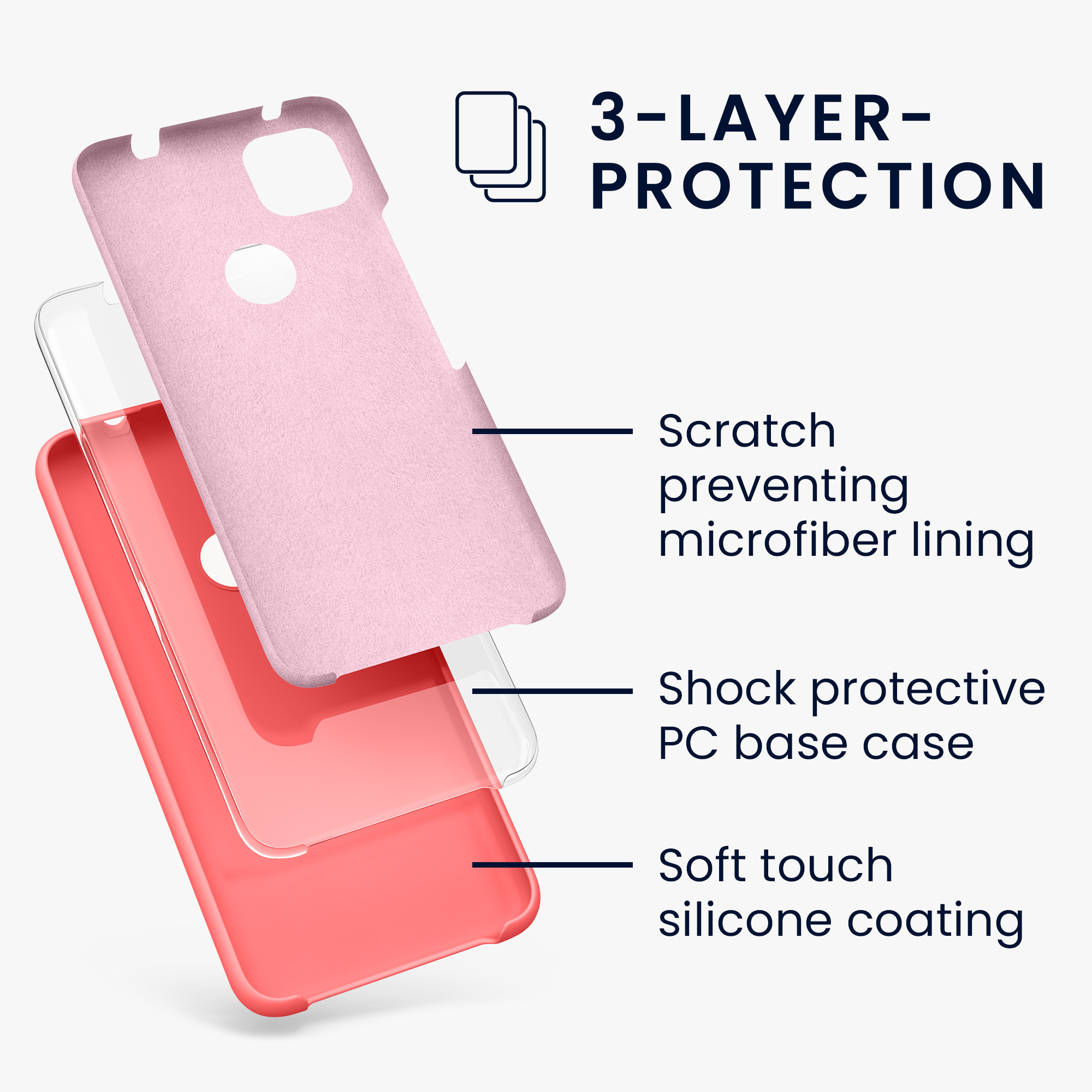 Zadní kryt kwmobile pro Google Pixel 4a - wireless charging vivid coral