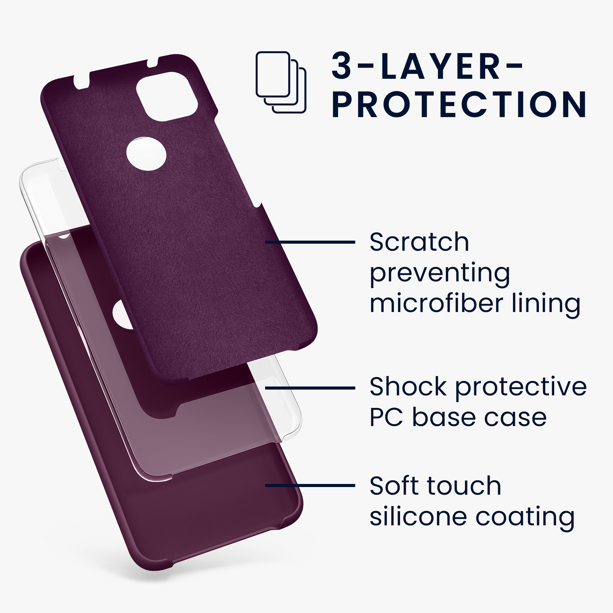 Zadní kryt kwmobile pro Google Pixel 4a - wireless charging bordeaux violet