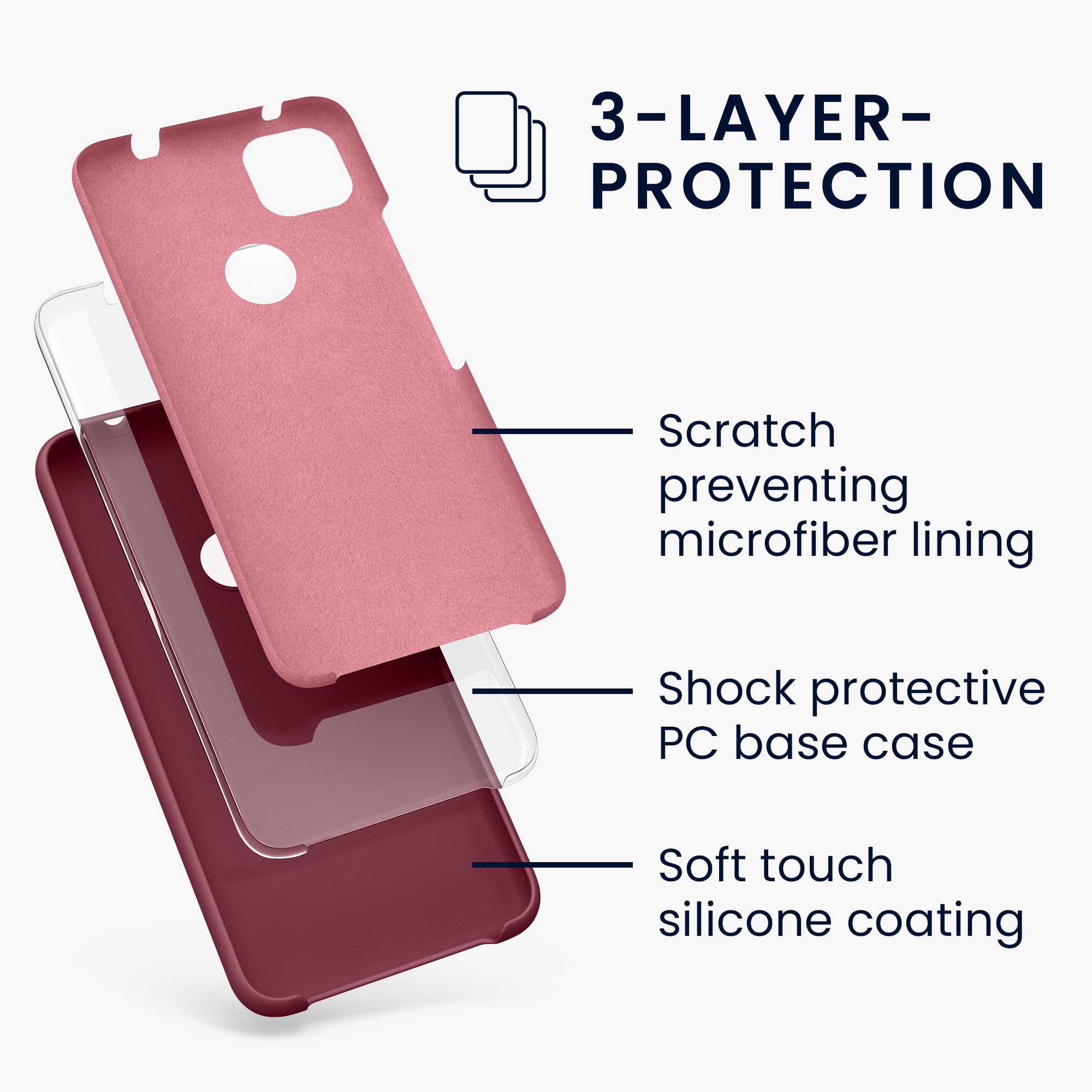 Zadní kryt kwmobile pro Google Pixel 4a - wireless charging rhubarb red