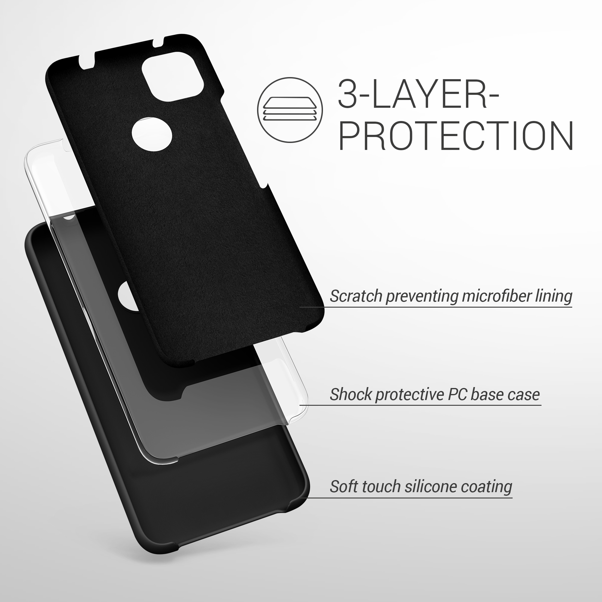 Pouzdro pro Google Pixel 4a kwmobile silikonové - černá