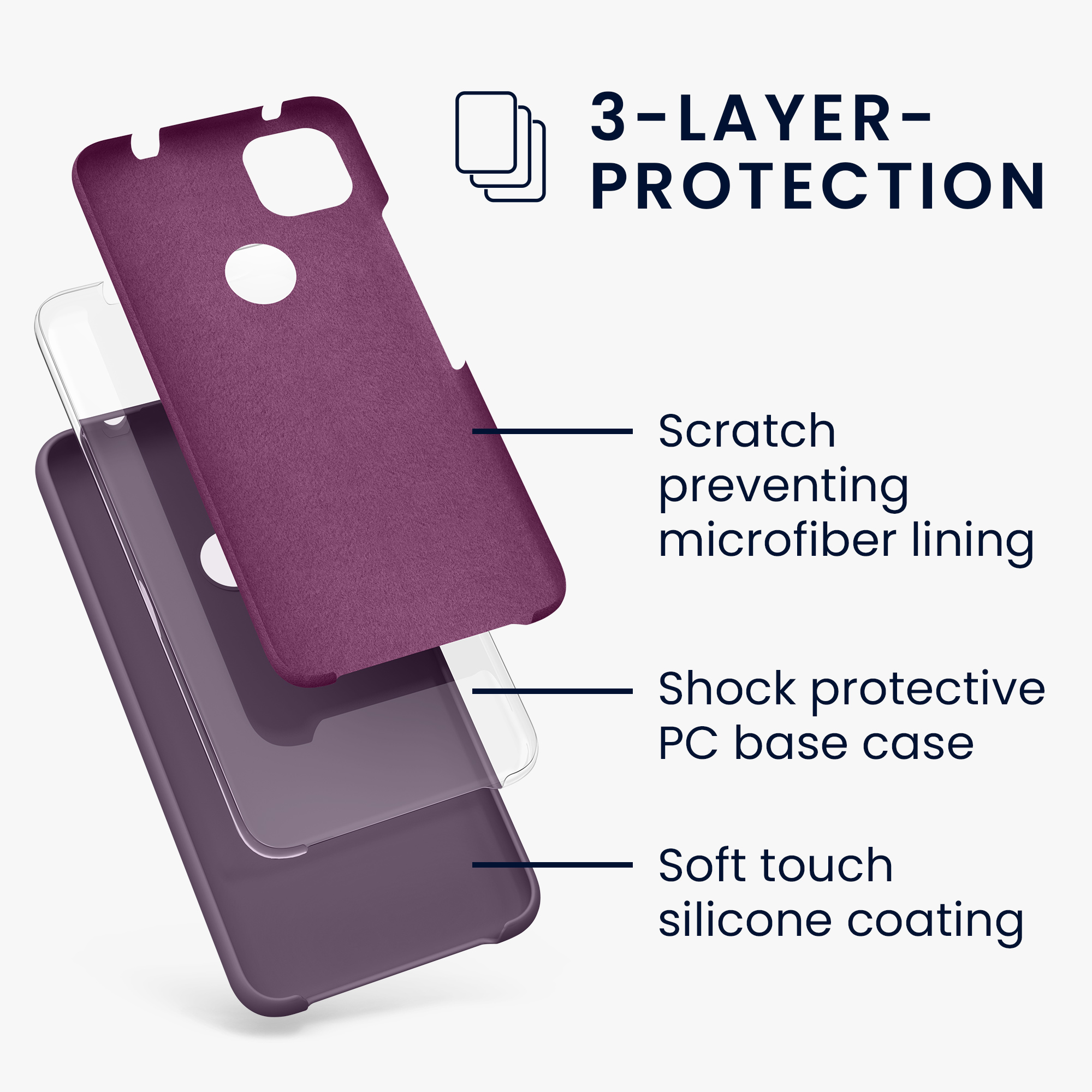 Zadní kryt kwmobile pro Google Pixel 4a - wireless charging pale iris