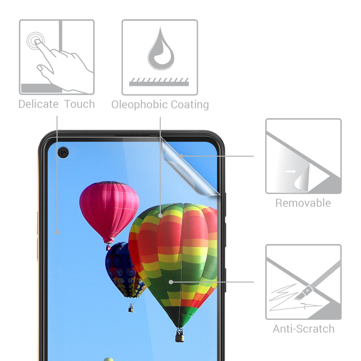Ochranná fólie Samsung Galaxy A21s kwmobile 3 ks ultra čirá transparentní