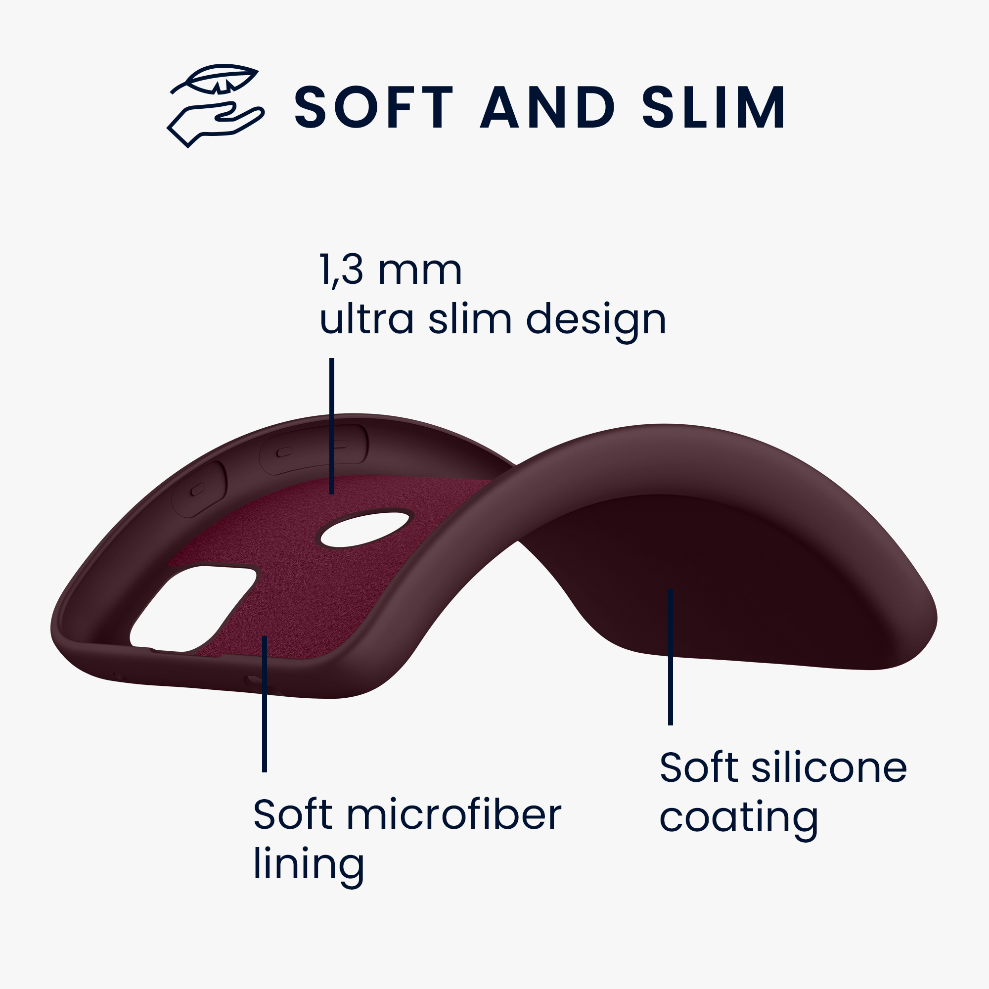 TPU kryt pro Google Pixel 4a s mikrovláknem kwmobile ‑ vínově fialová