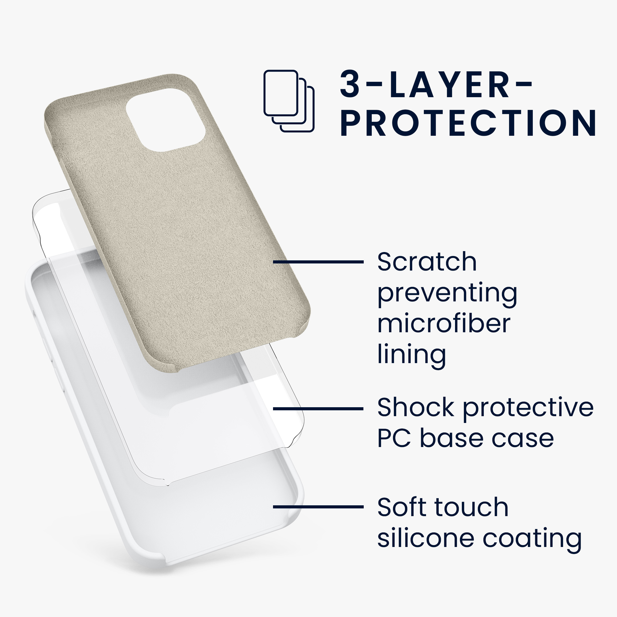 Silikonový kryt kwmobile pro iPhone 12 mini - bílá
