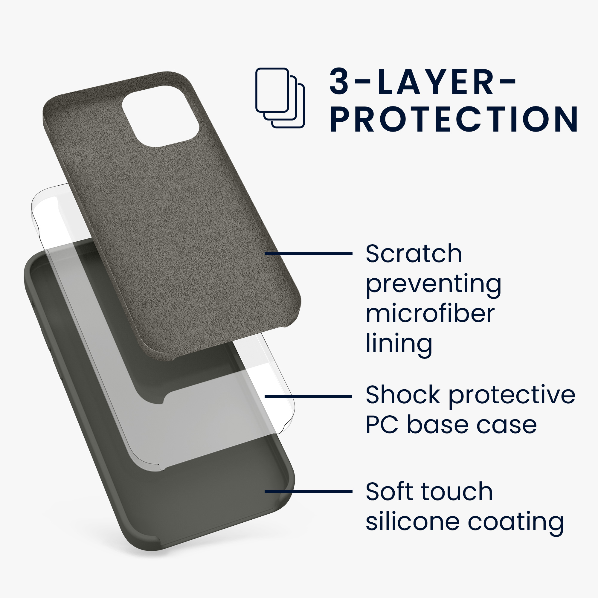 Silikonový kryt kwmobile pro iPhone 12 mini - olivově zelená