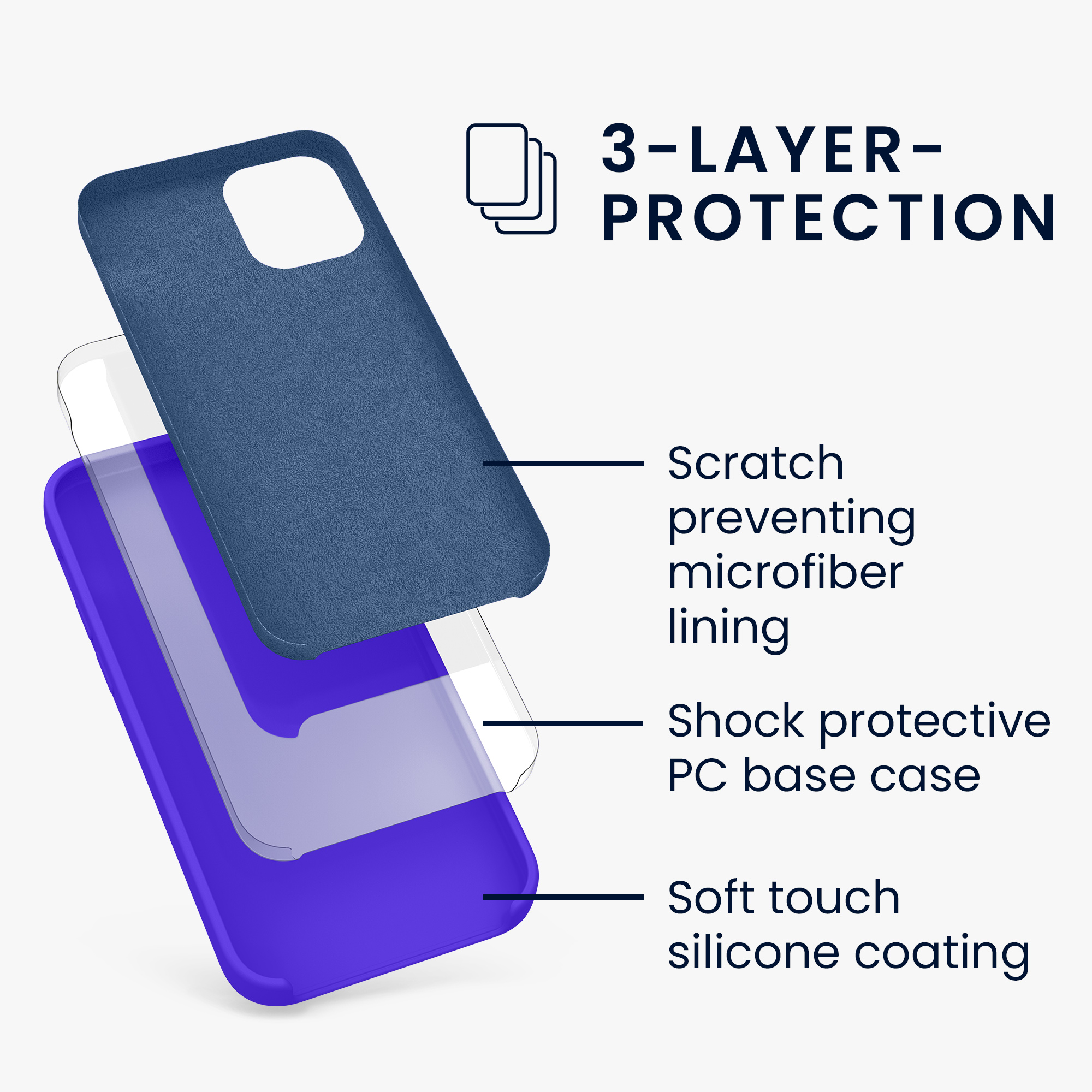 Silikonový kryt kwmobile pro iPhone 12 mini - baltská modrá