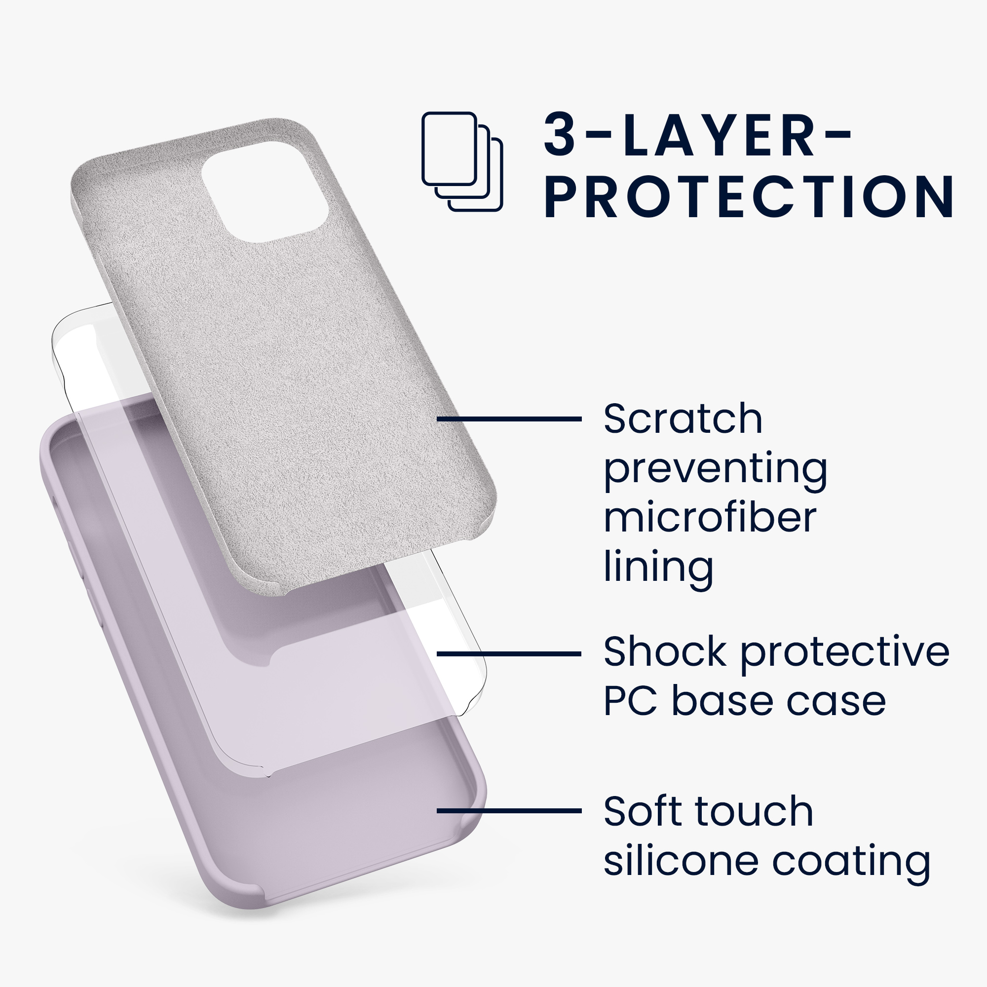 Silikonový kryt kwmobile pro iPhone 12 mini - fialový mrak