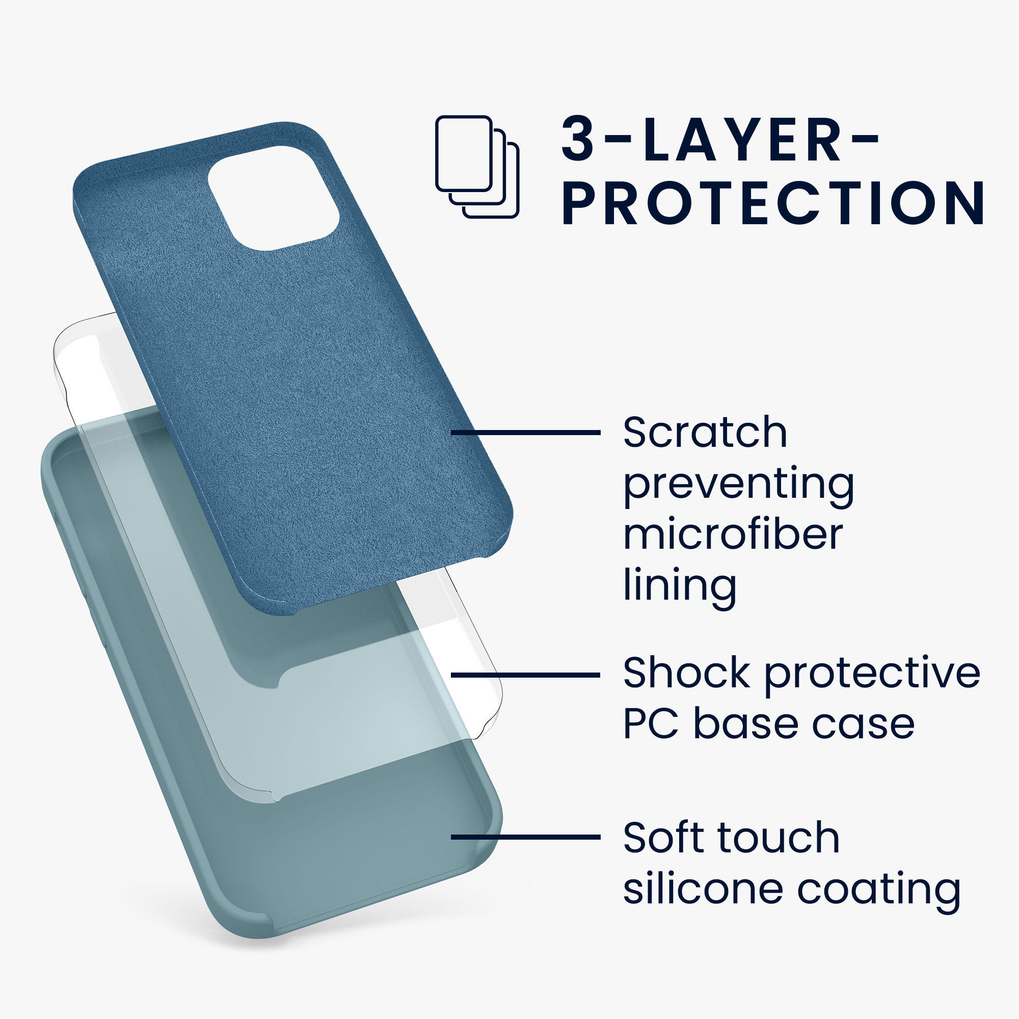 Silikonový kryt kwmobile pro iPhone 12 mini - arktická noc
