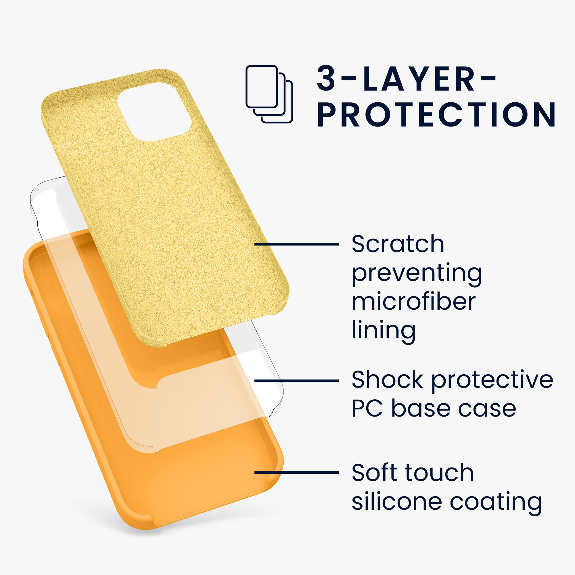 Silikonový kryt kwmobile pro iPhone 12 mini - měsíčkově žlutá