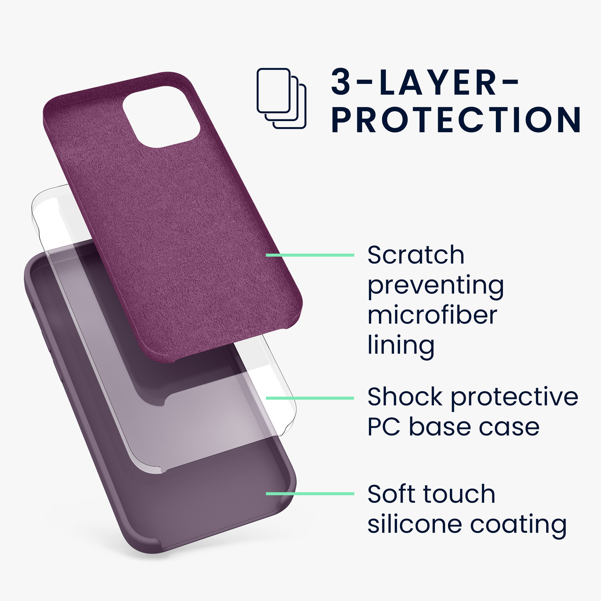Silikonový kryt kwmobile pro iPhone 12 mini - světlá iris