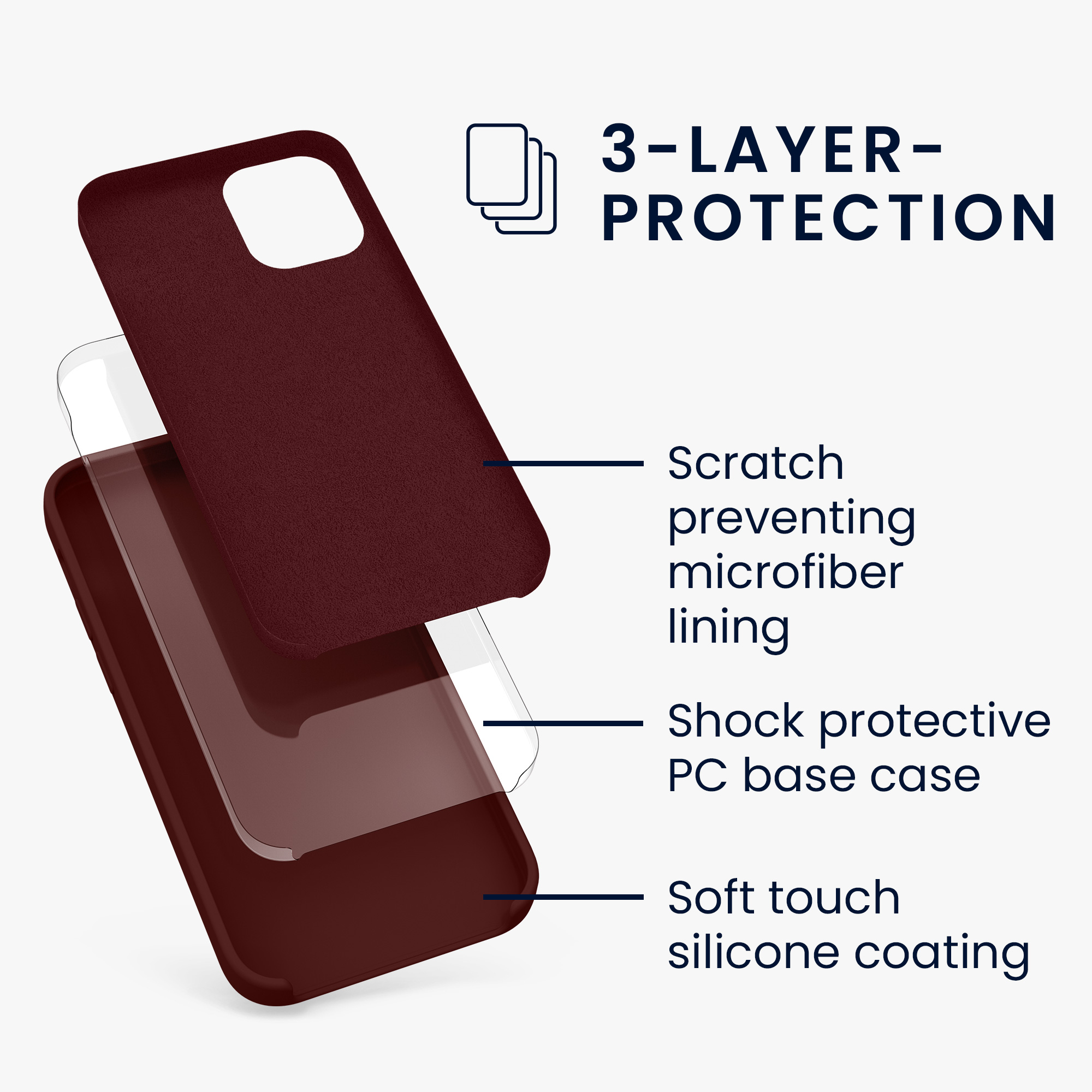 Silikonový kryt kwmobile pro iPhone 12 mini - tawny červená