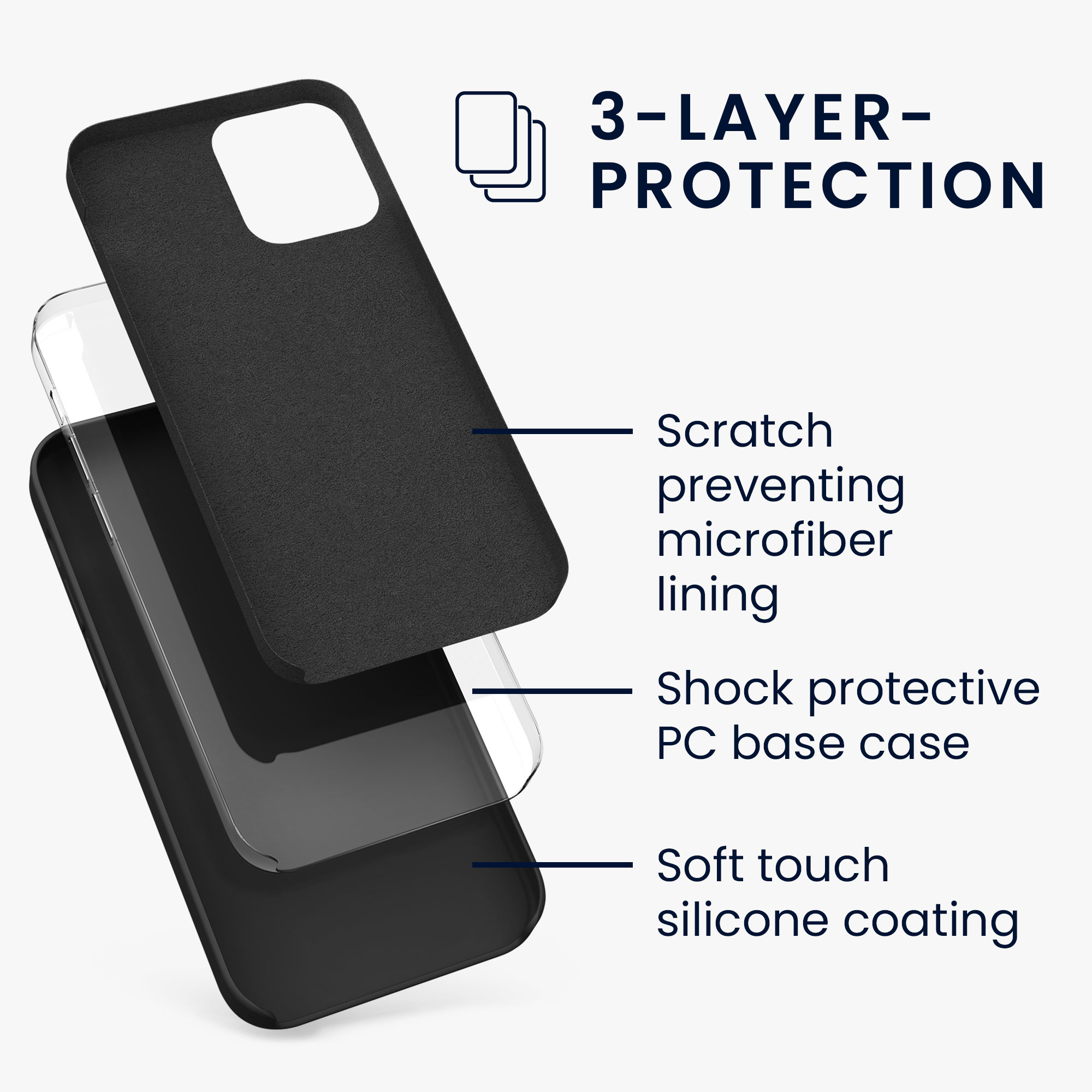 Silikonový kryt kwmobile pro iPhone 12 / iPhone 12 Pro - černá