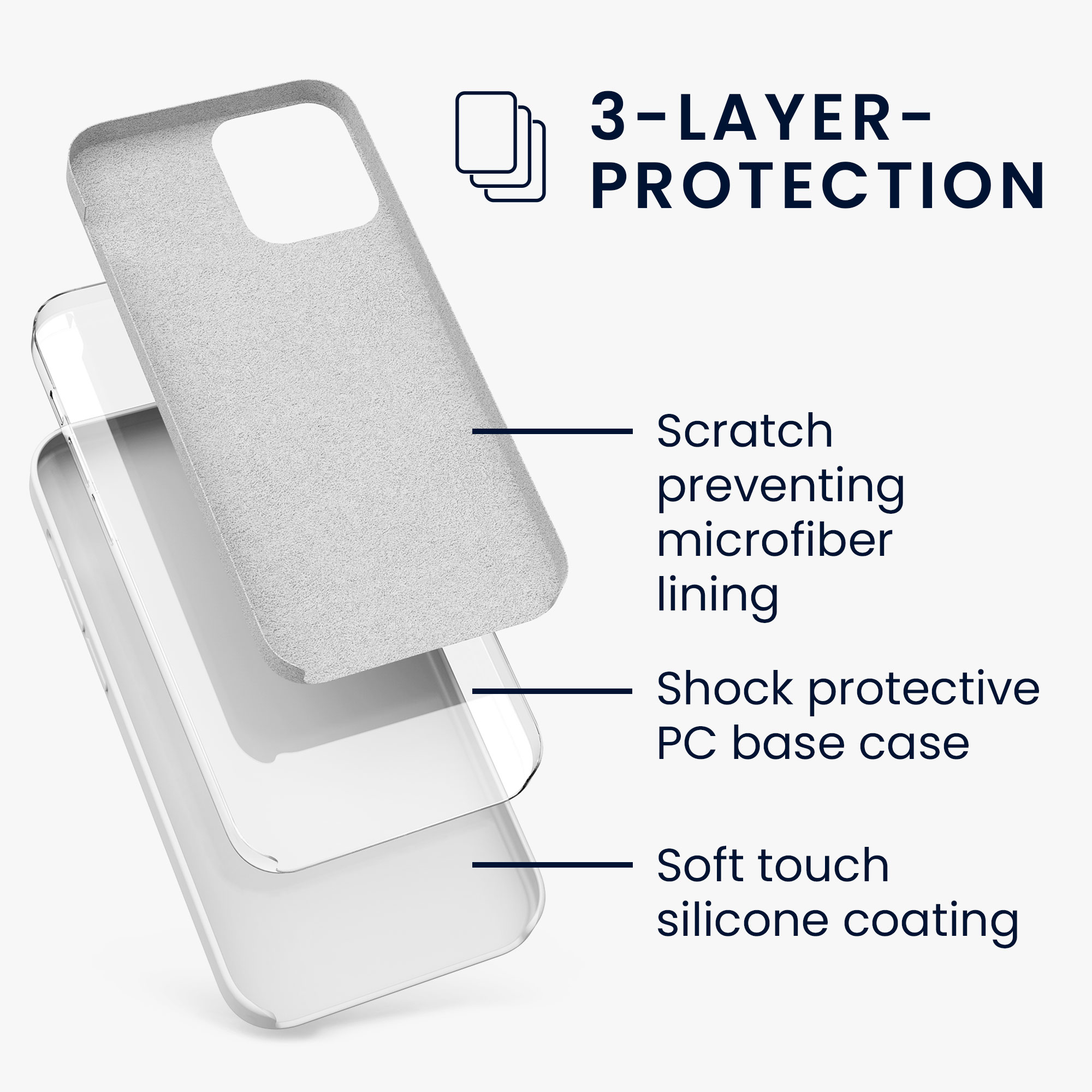Silikonový kryt kwmobile pro iPhone 12 / iPhone 12 Pro - bílá