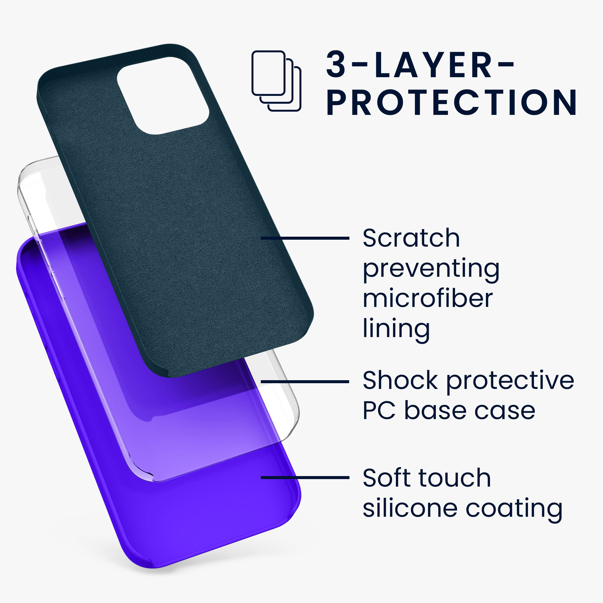Silikonový kryt kwmobile pro iPhone 12 / iPhone 12 Pro - baltská modrá
