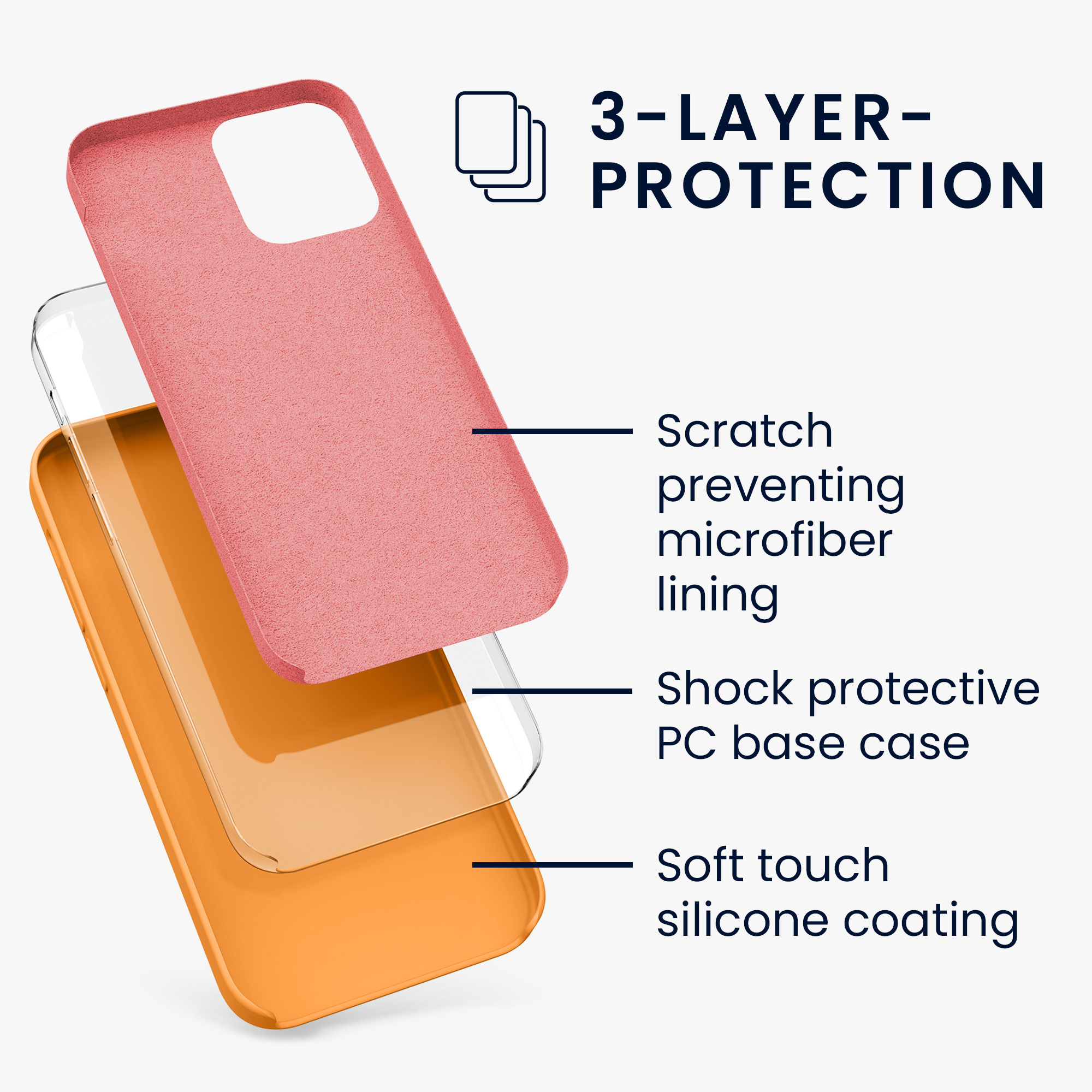Kryt na mobil kwmobile iPhone 12 / iPhone 12 Pro Case - ovocně oranžová