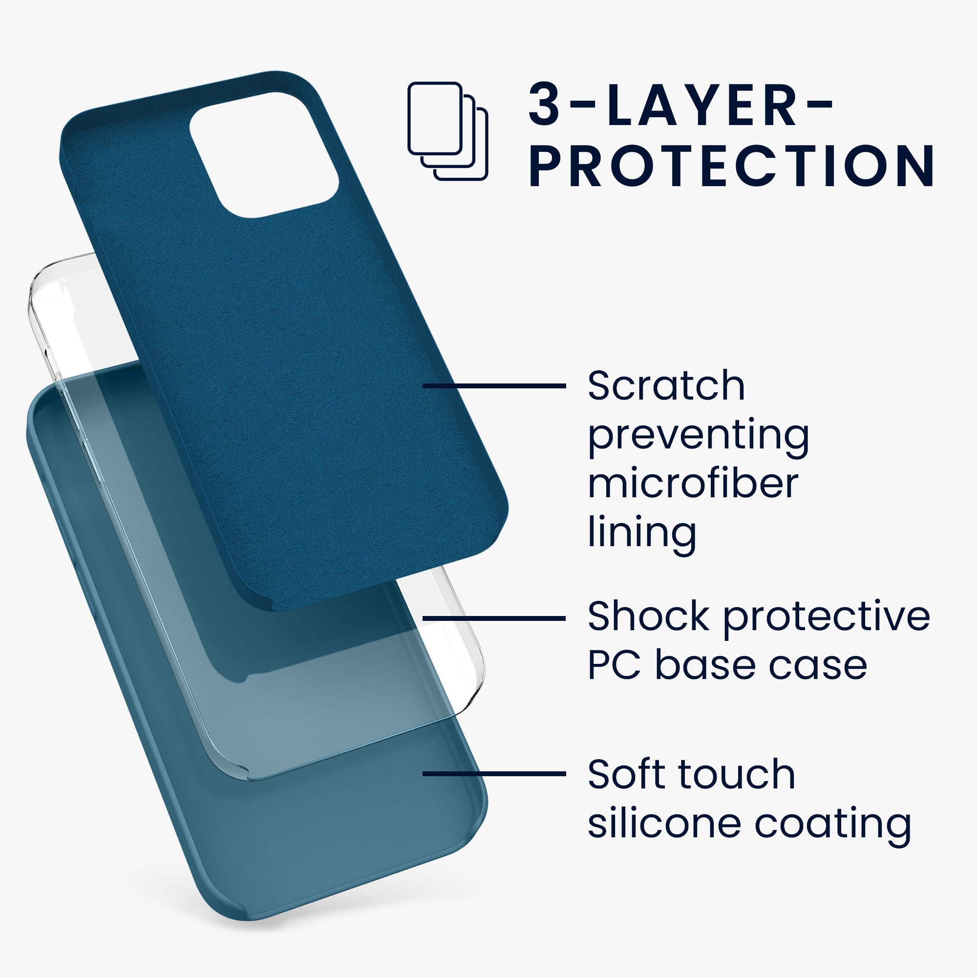 Silikonový kryt kwmobile pro iPhone 12 / iPhone 12 Pro - tyrkysová matná