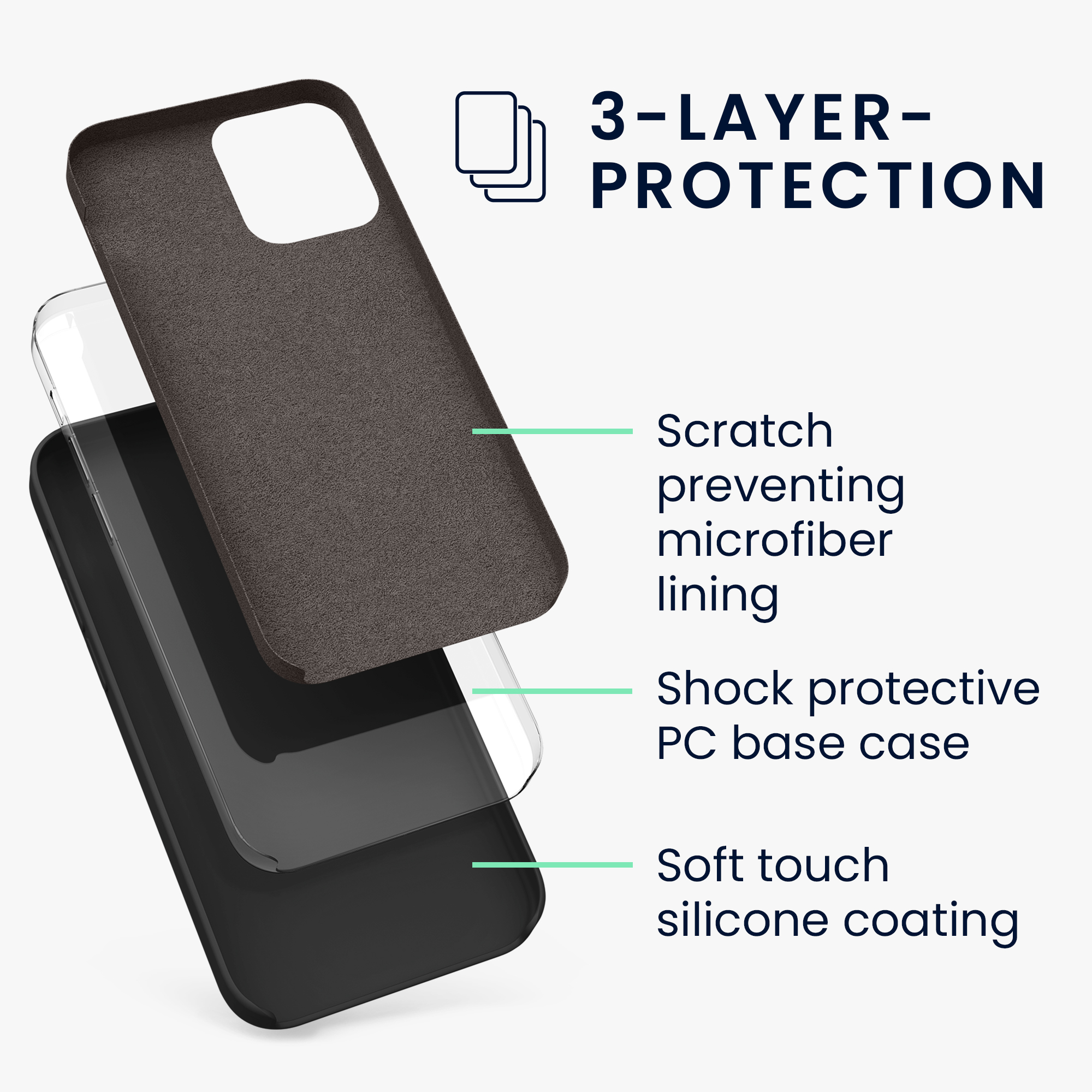 Kryt na mobil kwmobile iPhone 12 / iPhone 12 Pro Case - matná černá