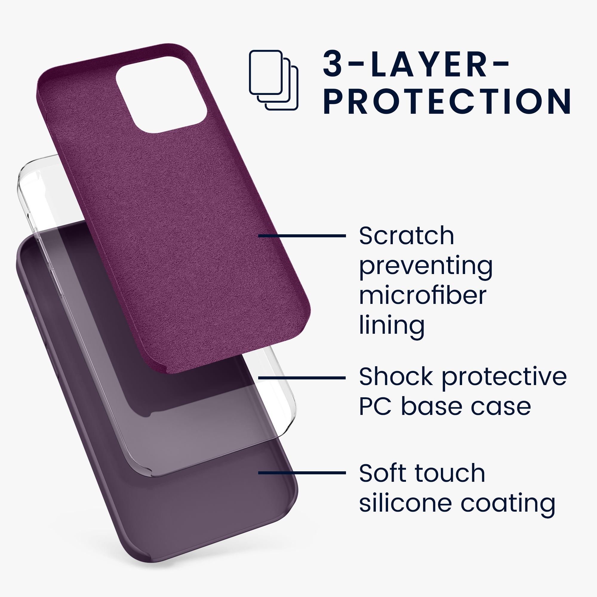 Silikonový kryt kwmobile pro iPhone 12 / iPhone 12 Pro - světlá iris