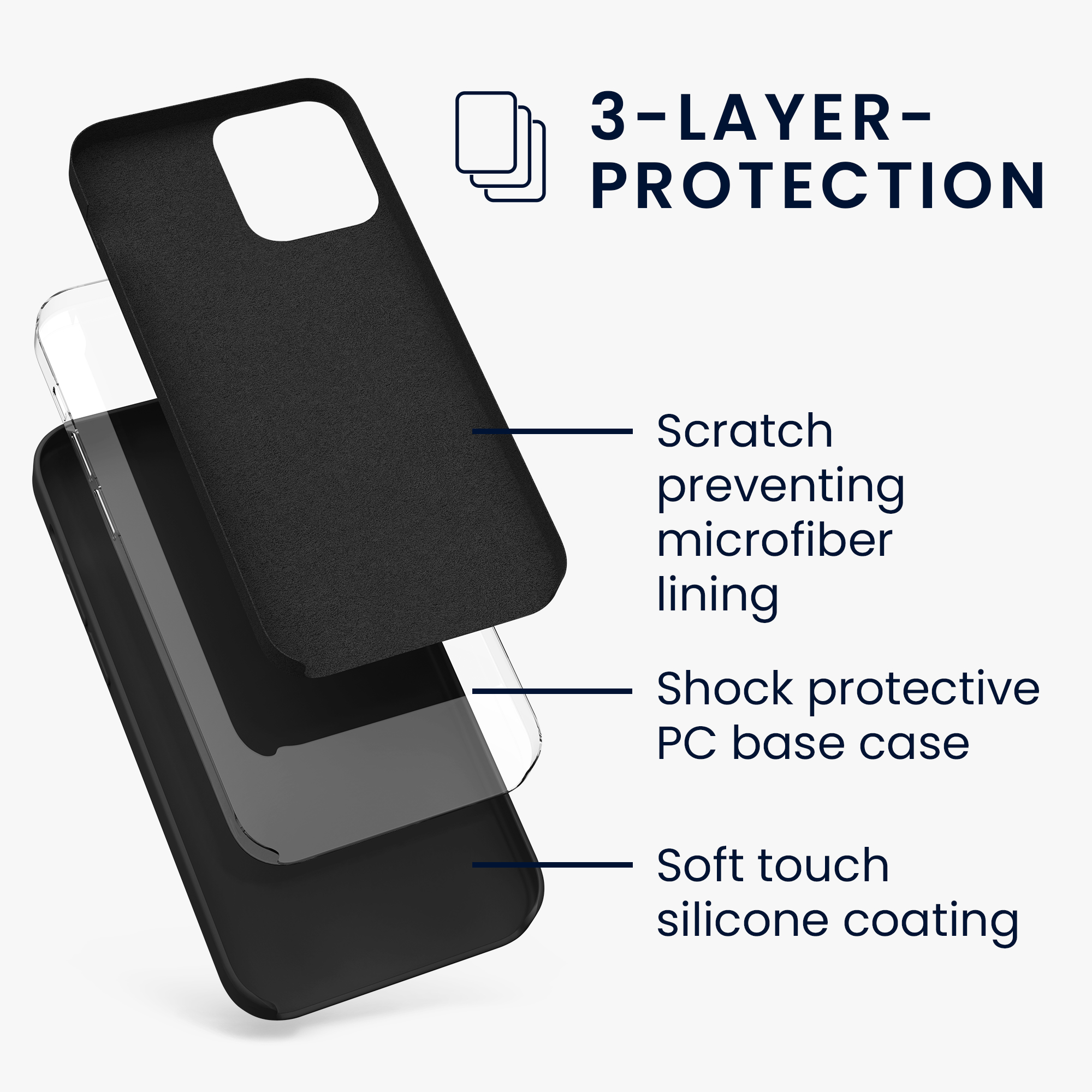 Silikonový kryt kwmobile pro iPhone 12 Pro Max - černá
