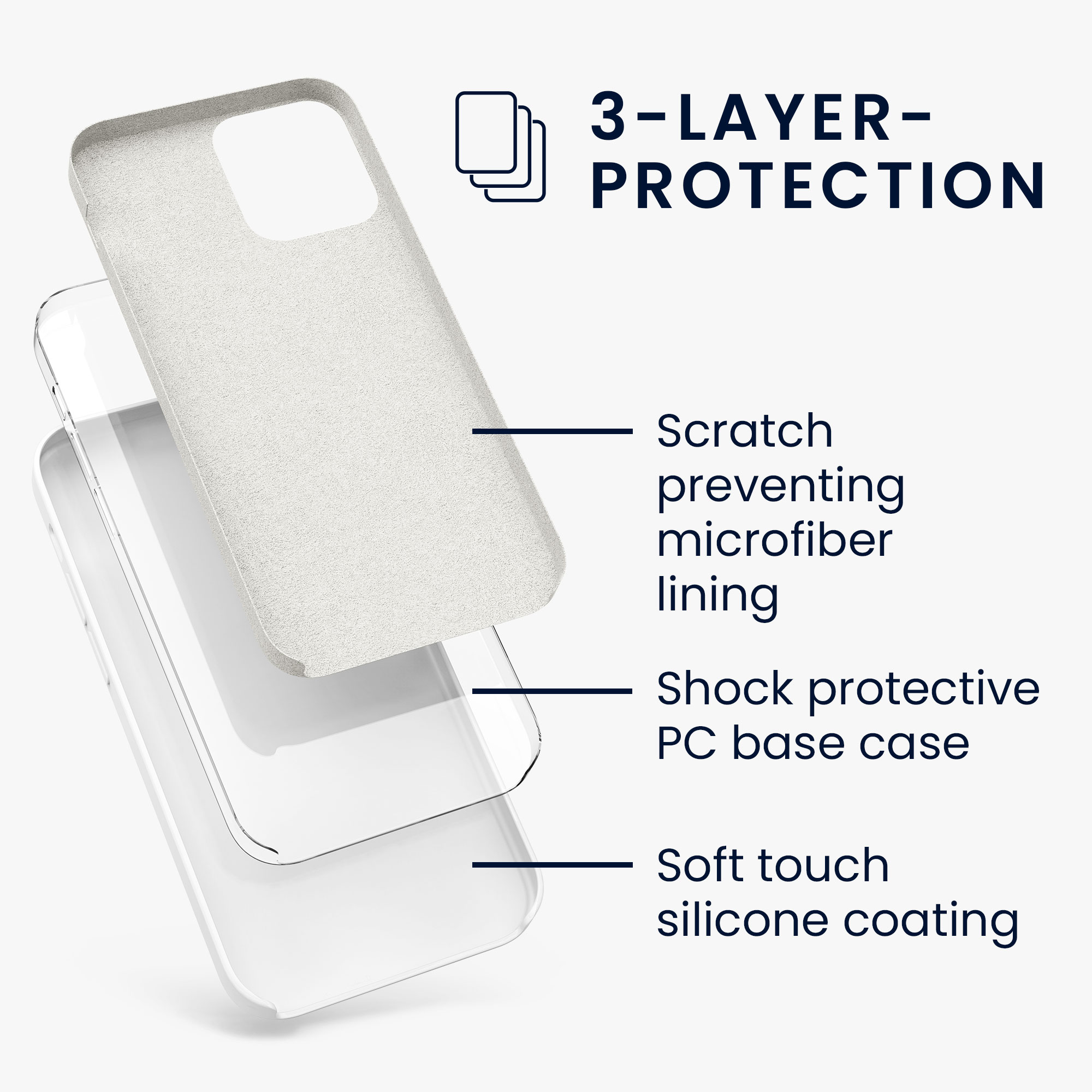 Silikonový kryt kwmobile pro iPhone 12 Pro Max - bílá