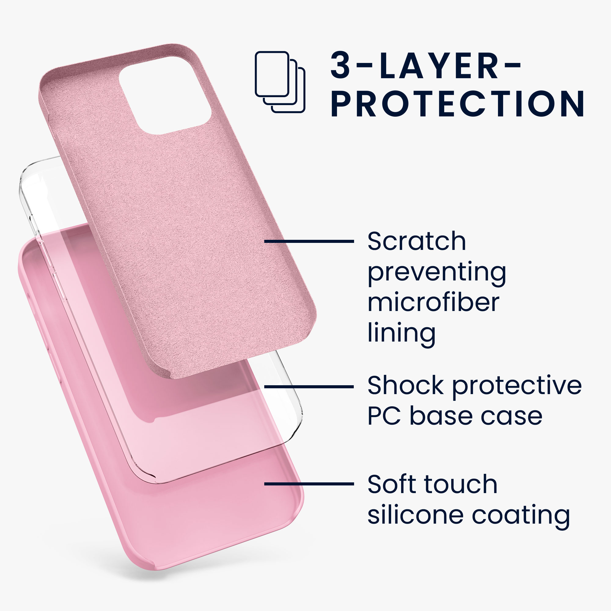 Silikonový kryt kwmobile pro iPhone 12 Pro Max - světle růžová