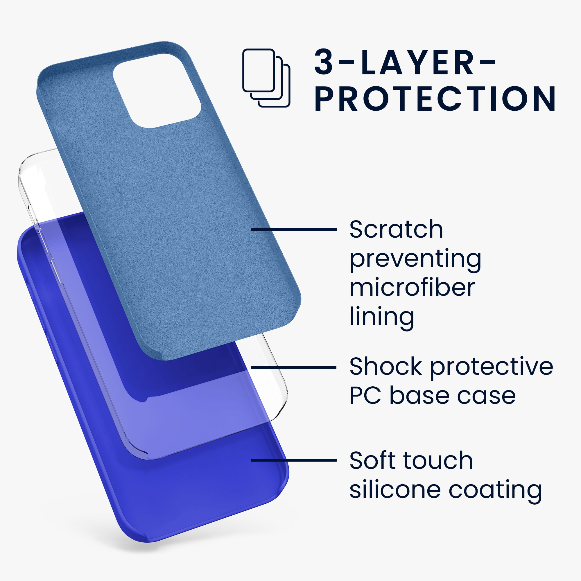 Silikonový kryt kwmobile pro iPhone 12 Pro Max - baltská modrá