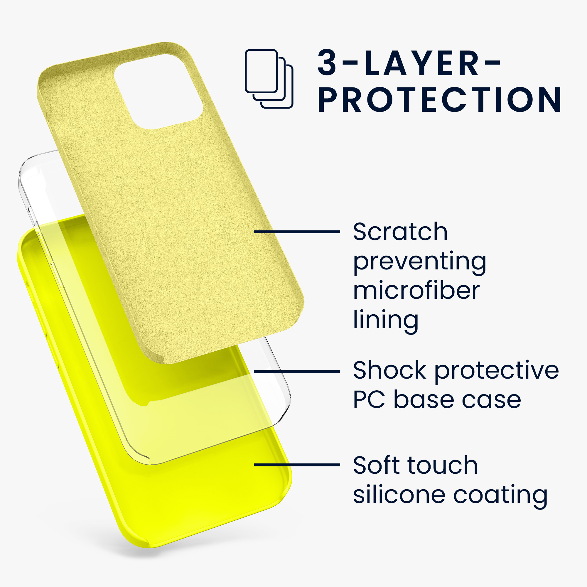 Silikonový kryt kwmobile pro iPhone 12 Pro Max - citronově žlutá